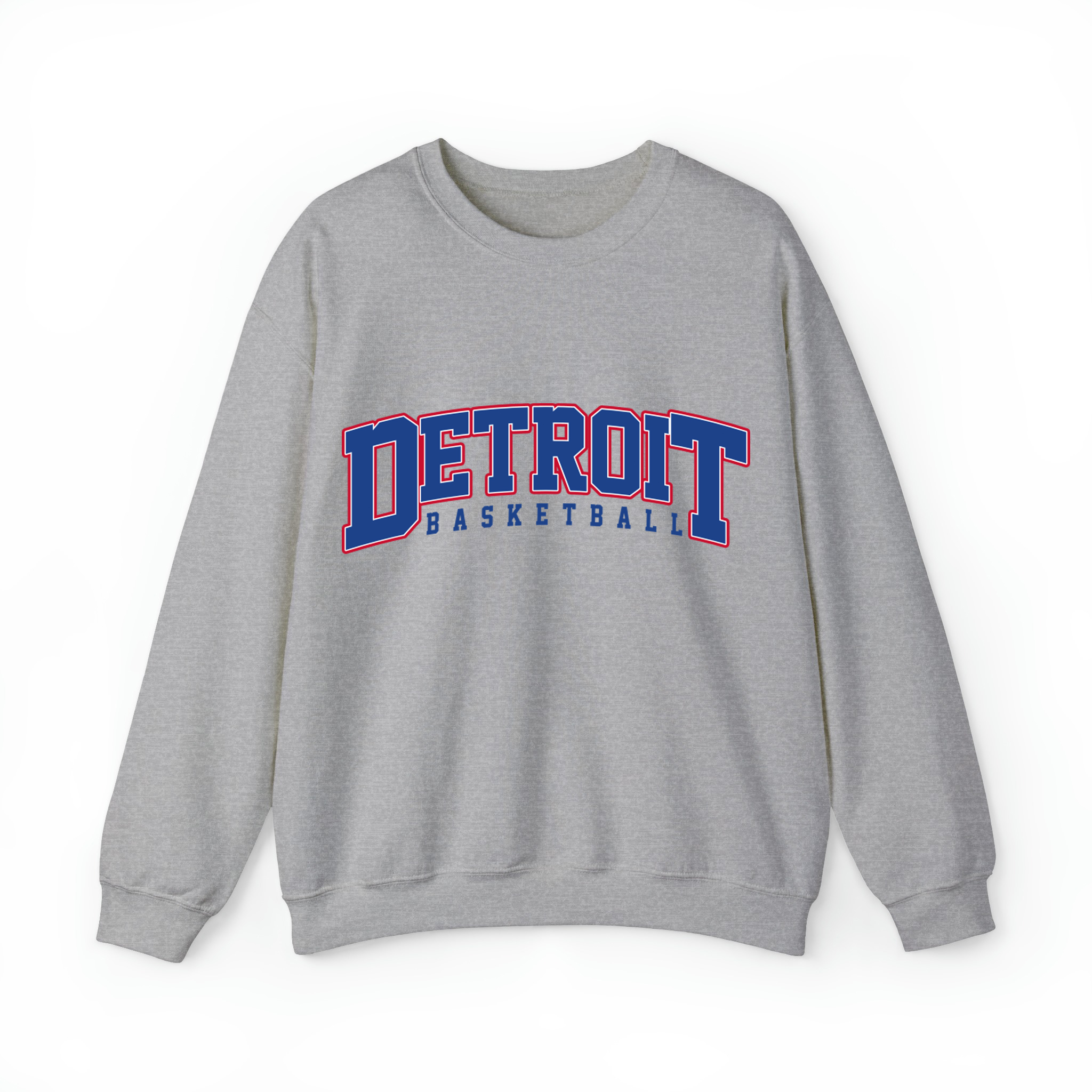 Detroit Basketball Varsity Unisex Sweatshirt-Sport Grey