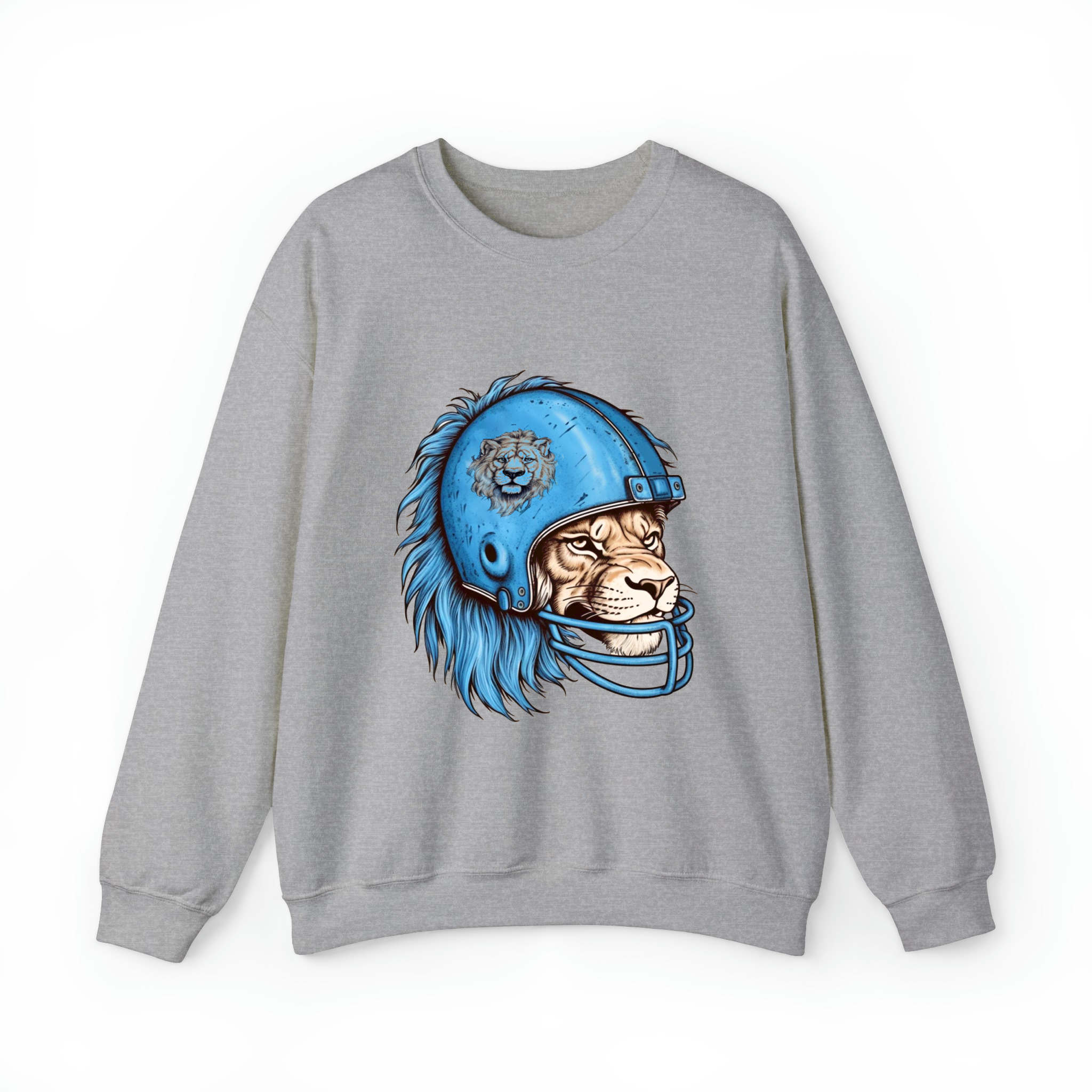 Detroit Football Helmet Unisex Sweatshirt-Sport Grey