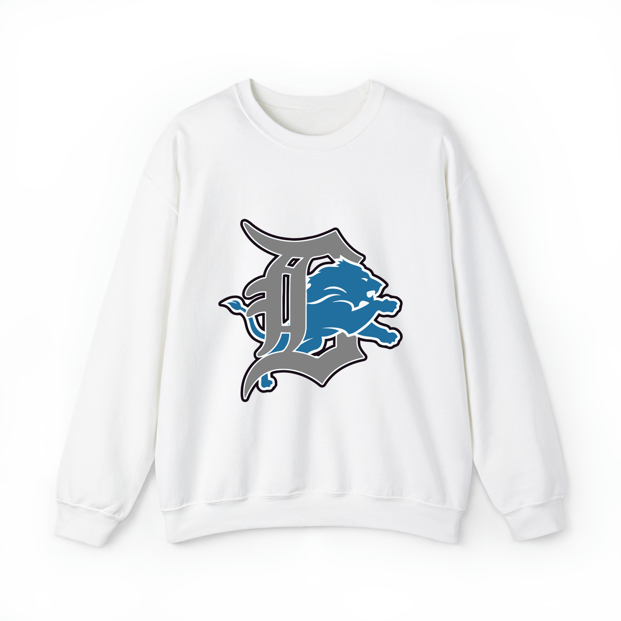 Detroit Football Lettermark Unisex Sweatshirt- White