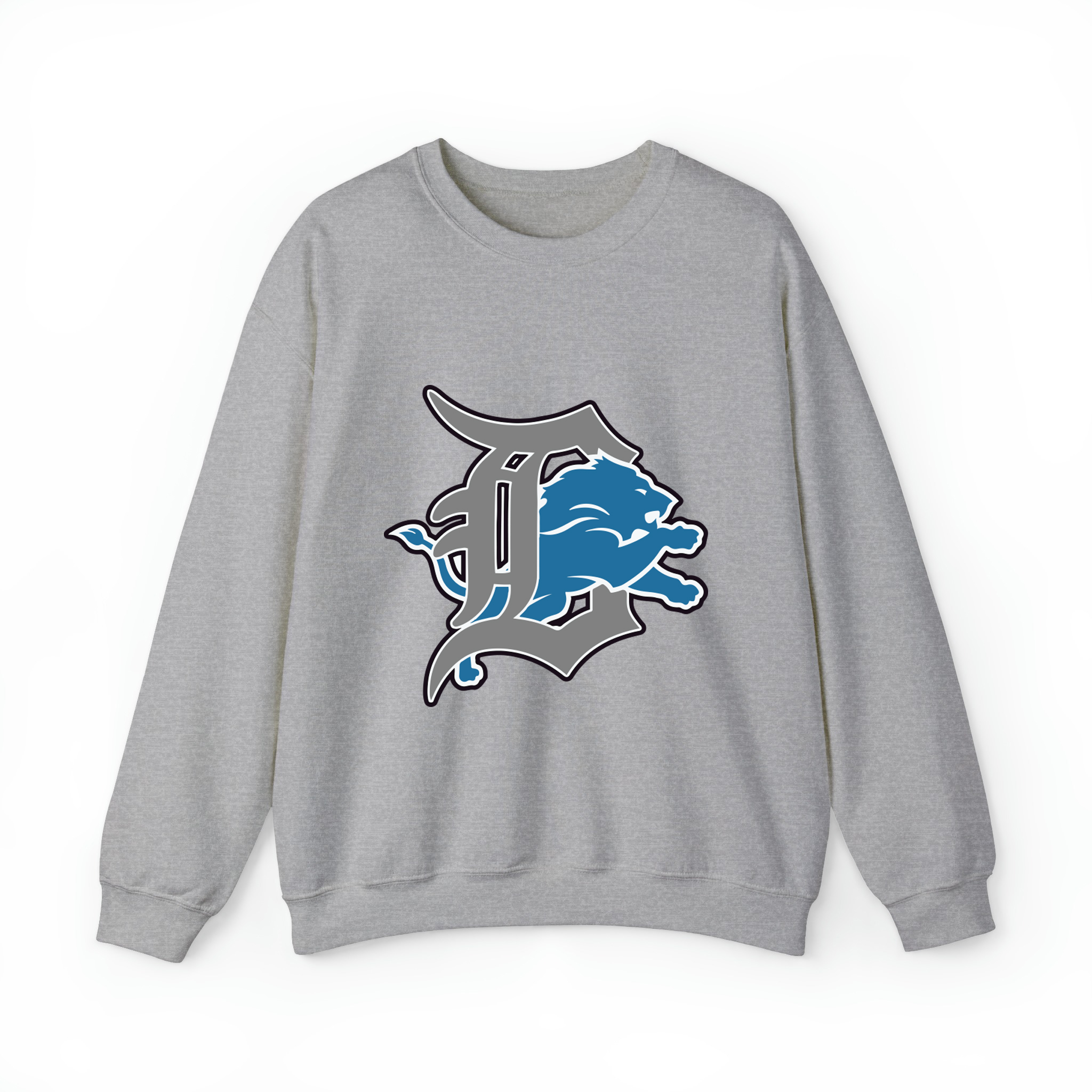 Detroit Football Lettermark Unisex Sweatshirt-Sport Grey