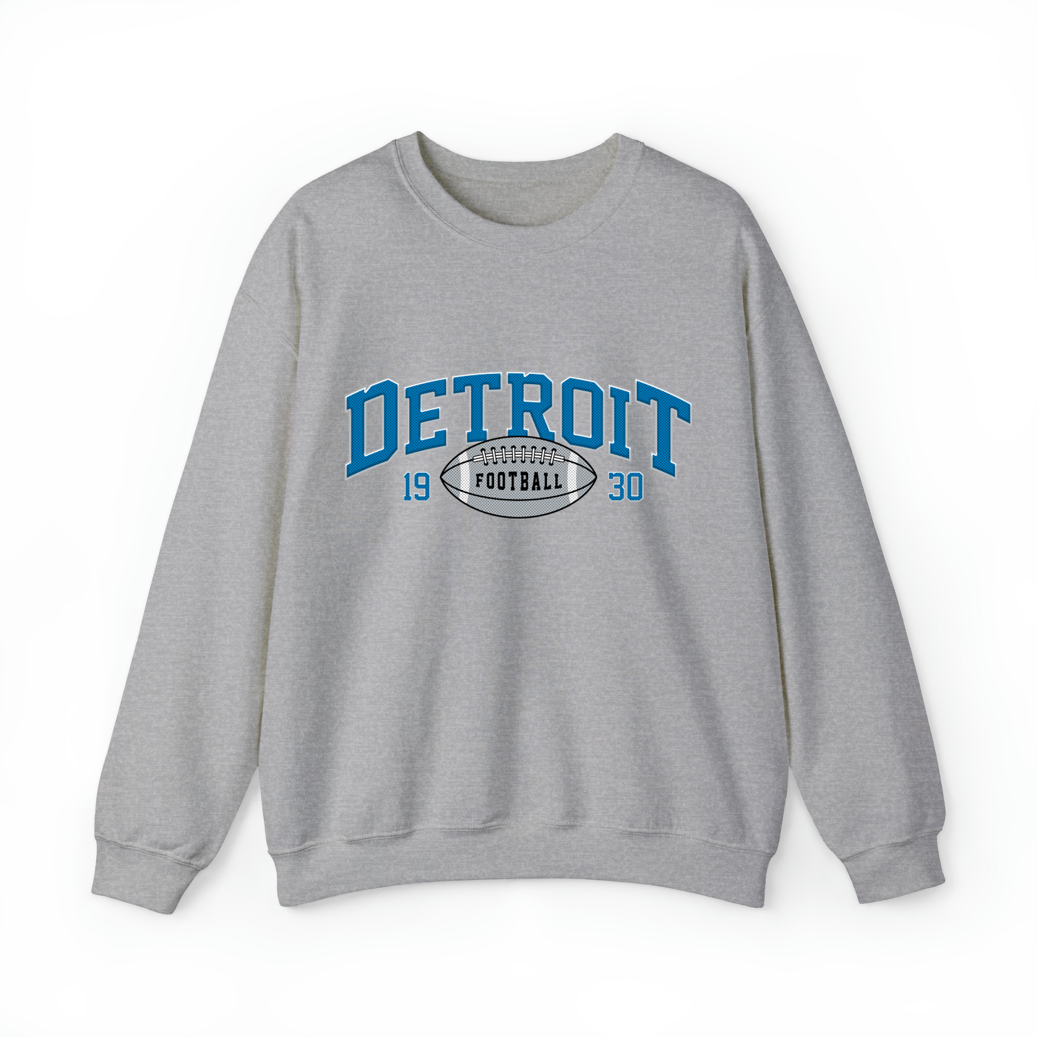 Detroit Football Vintage Unisex Sweatshirt-Sport Grey