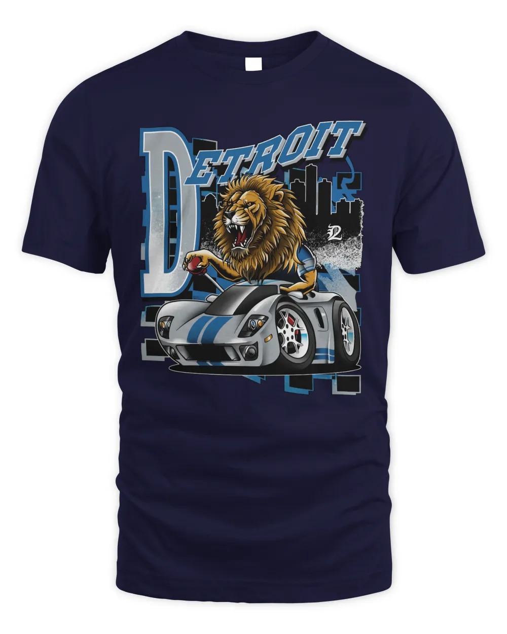 Detroit Lions GT City  Unisex T- Shirt-Navvy