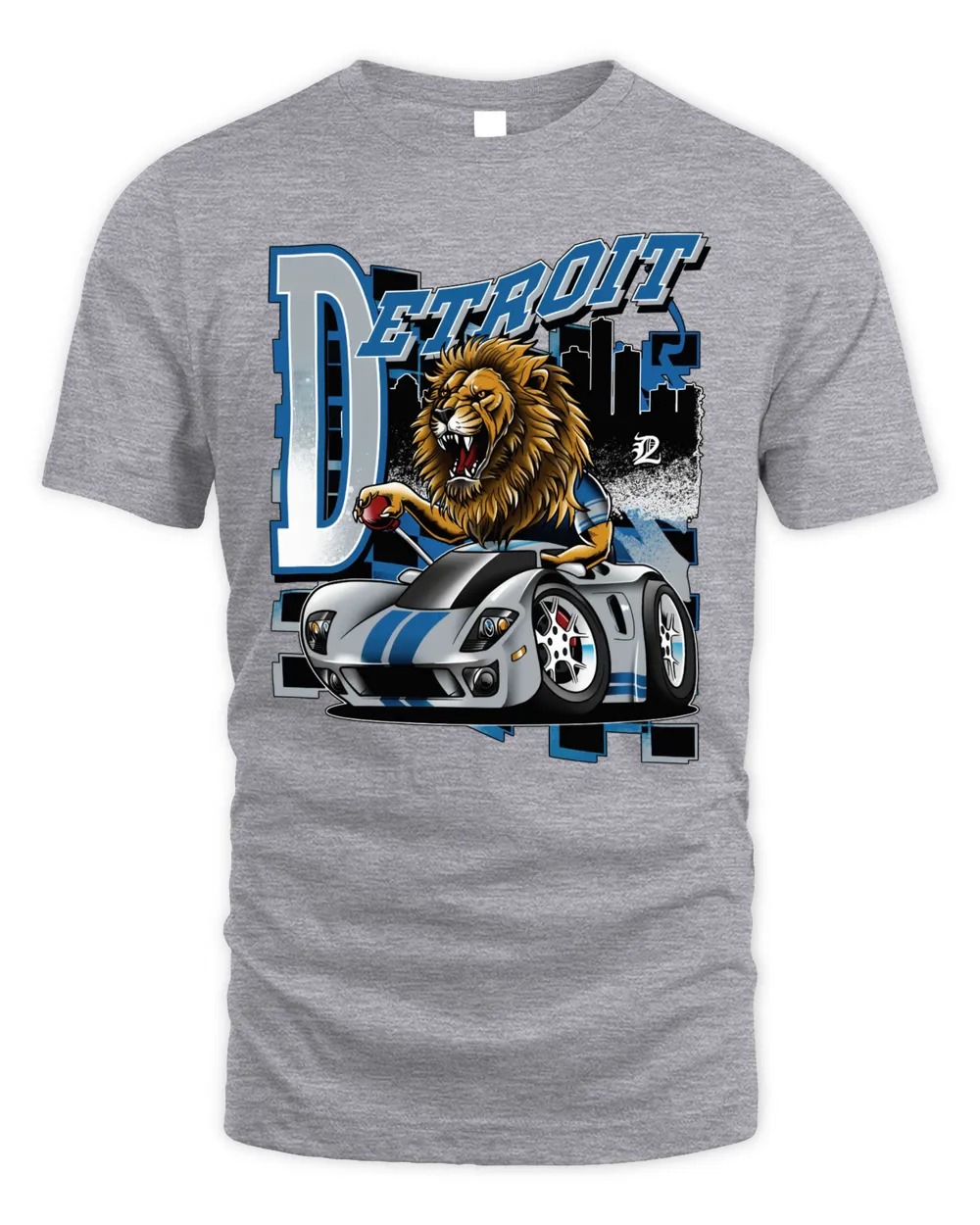 Detroit Lions GT City  Unisex T- Shirt-Sport Grey