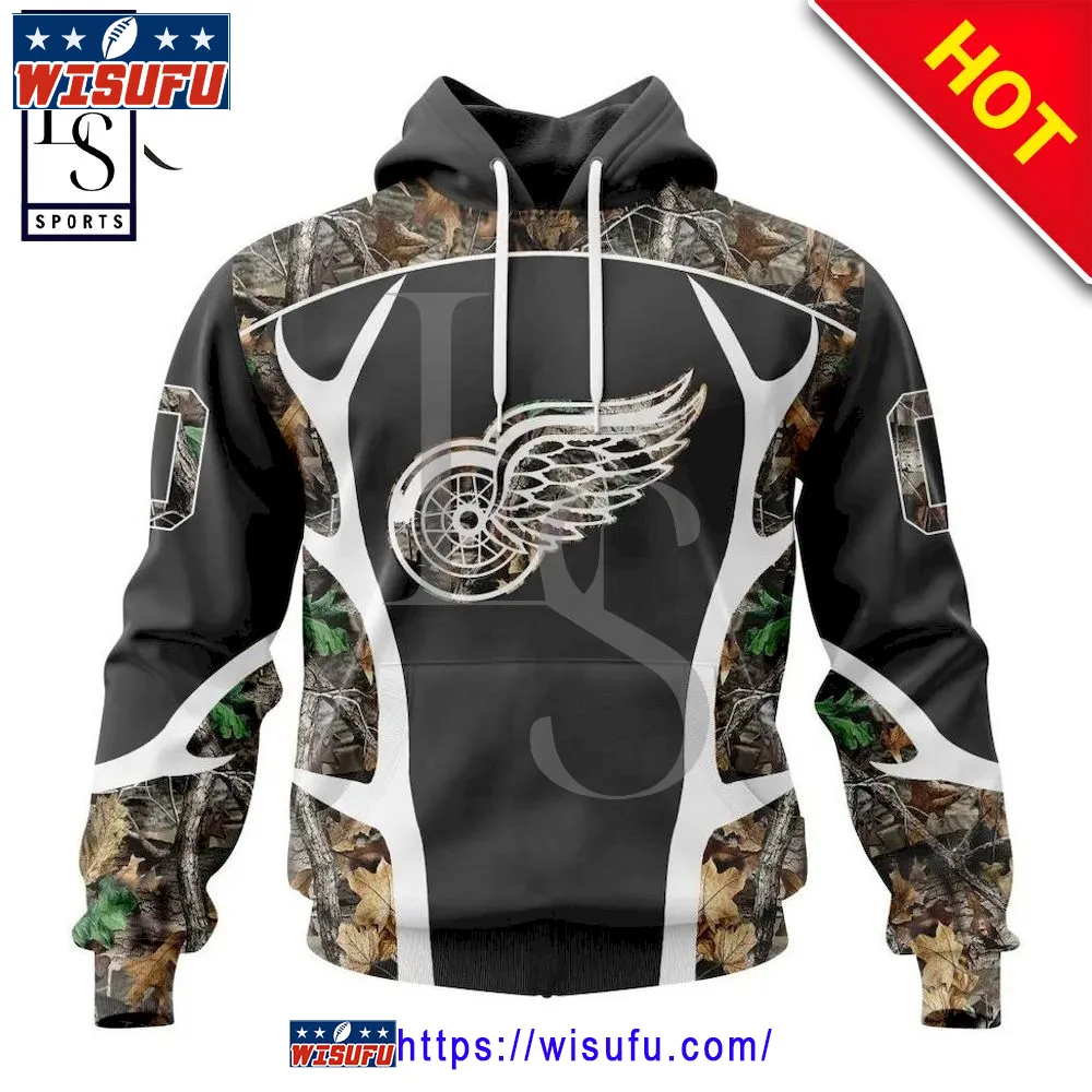 Detroit Red Wings Special Camo Hunting Personalized Hoodie