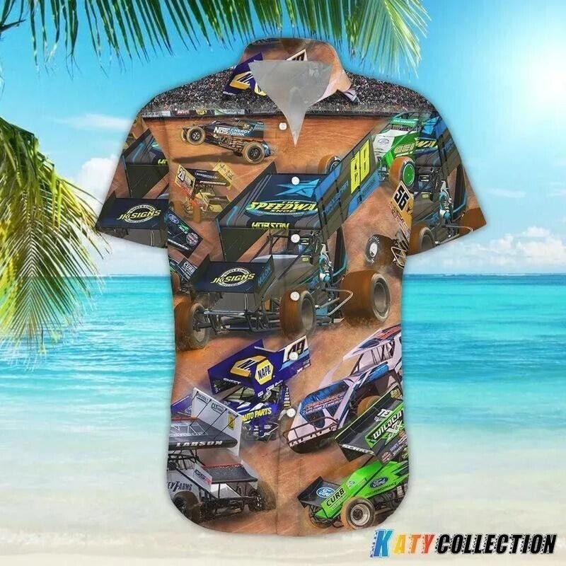 Dirt Track Racing Infested Unisex Hawaiian Shirt, Gift For Men, S-5XL