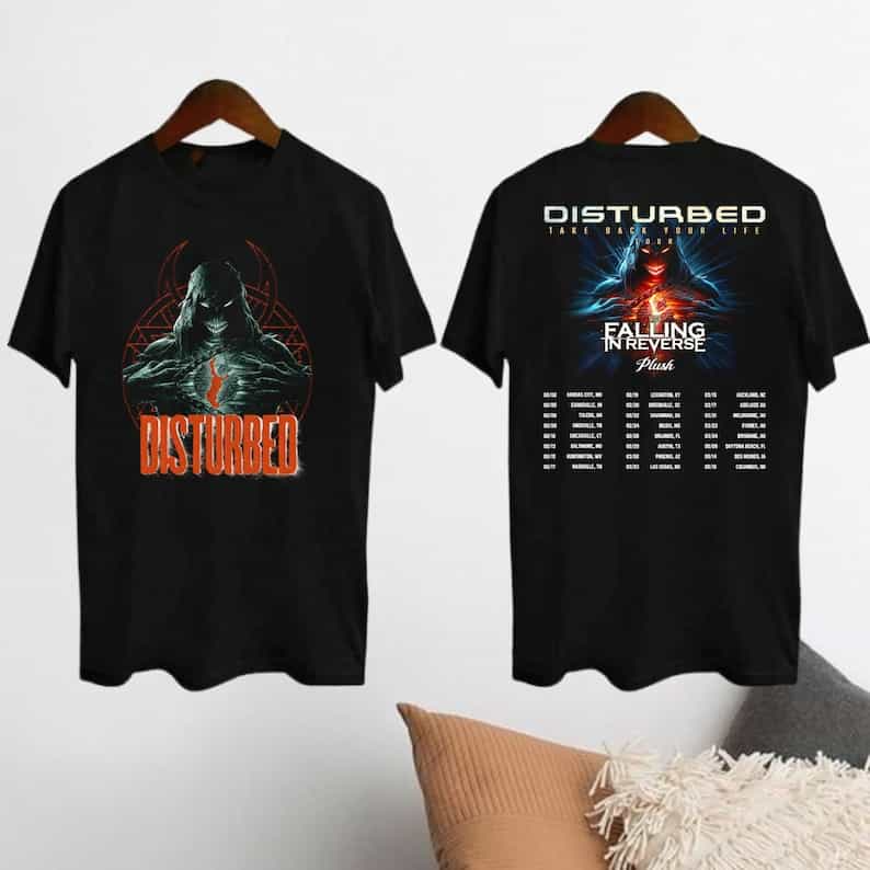 Disturbed Graphic Shirt, Disturbed Take Back Your Life Tour 2024 Unisex T- Shirt Black