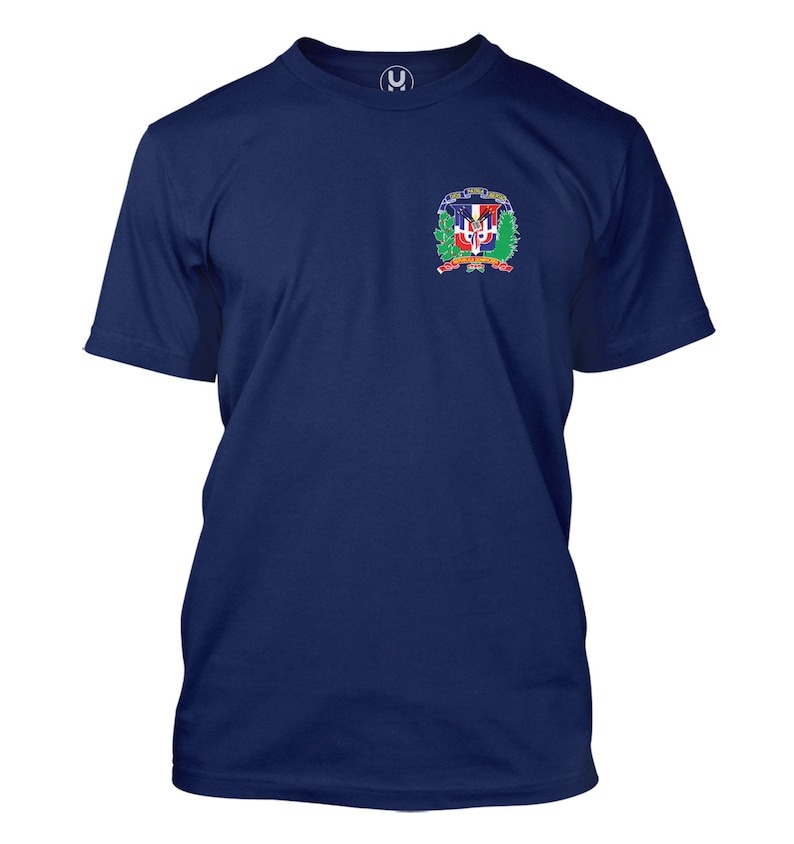 Dominican Republic Soccer Crest Men's T-Shirt - Country Pride Proud Heritage Nationality Compete World Competition Represent Futbol Sports