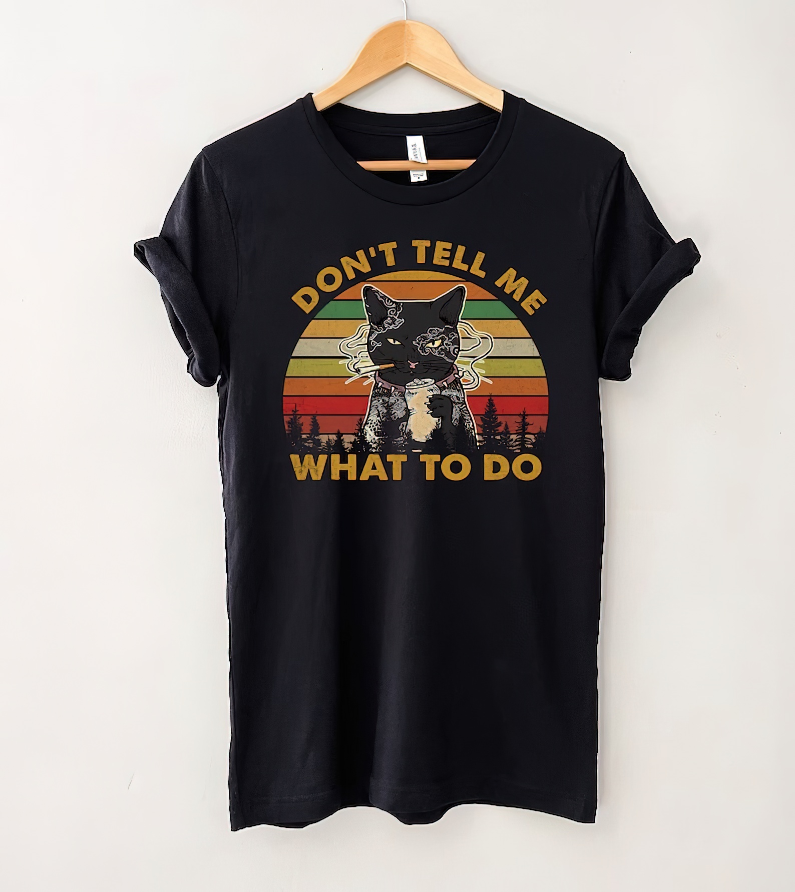 Don't Tell Me What To Do Funny Tattoos Cat Vintage T-Shirt, Cat Shirt, Funny Cat Shirt, Cat Lovers Shirt, Gift Tee For You And Your Friends-gigapixel-standard-scale-2_00x