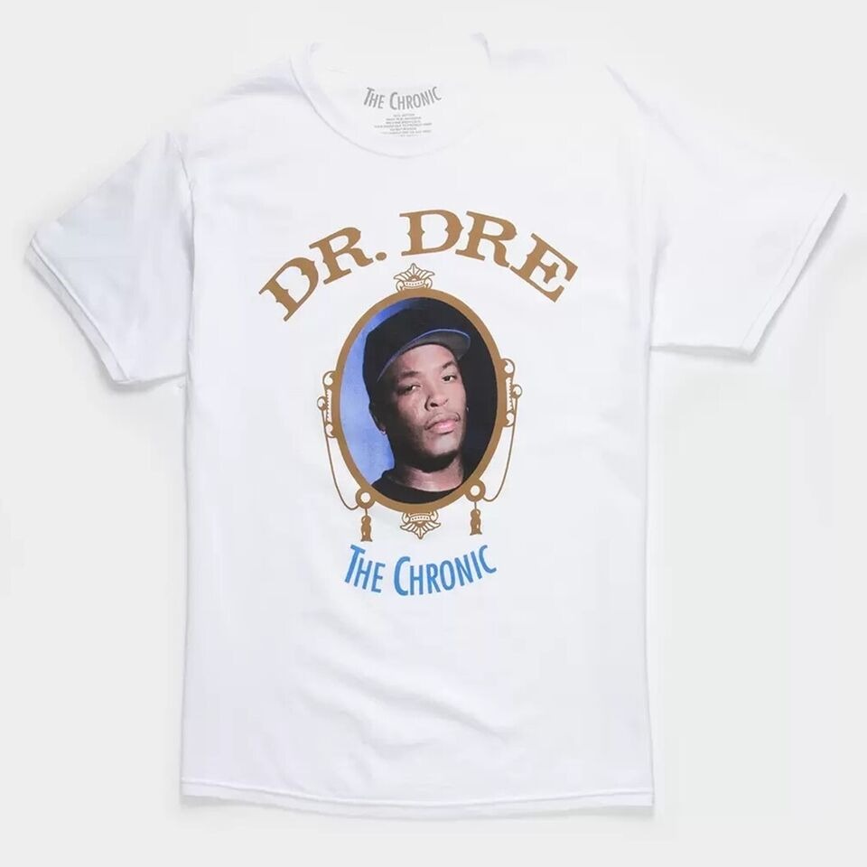 Dr. Dre Men's The Chronic Album Cover Graphic Tee T-Shirt in White