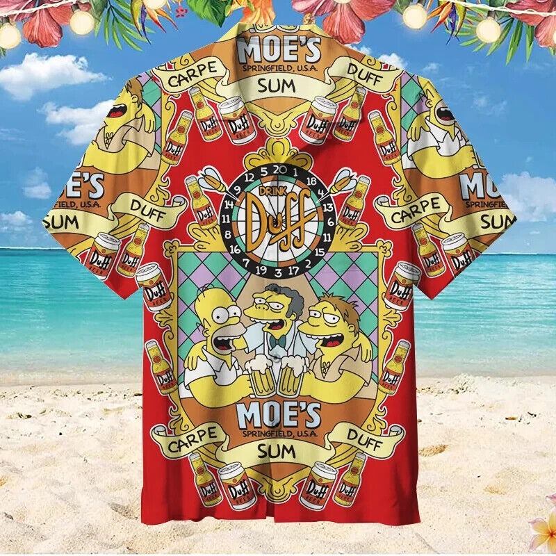 Drink Duff Simpsons Art Hawaiian Shirt, Gift For Men and Women S-5XL US Size