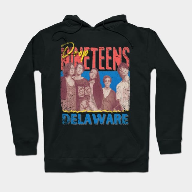 Drop Nineteens Vintage 1990 Delaware Original Fan Design Artwork Hoodie