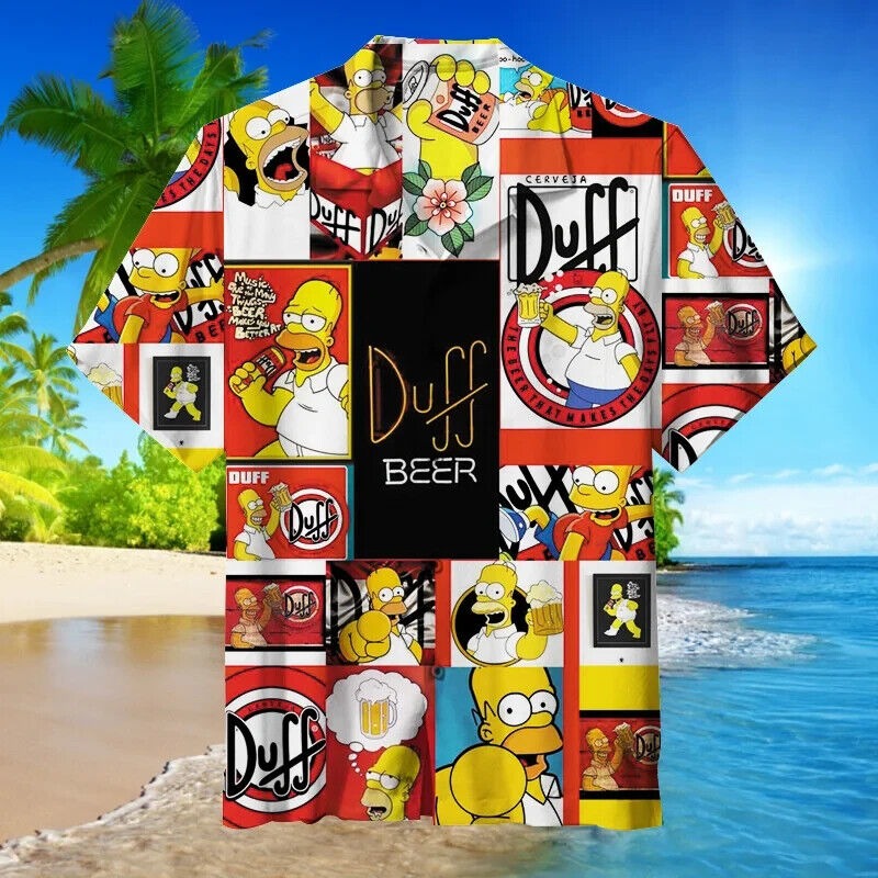 Duff Beer & Simpson Hawaiian Shirt , Gift For Men, S-5XL US Size, 2 Styles