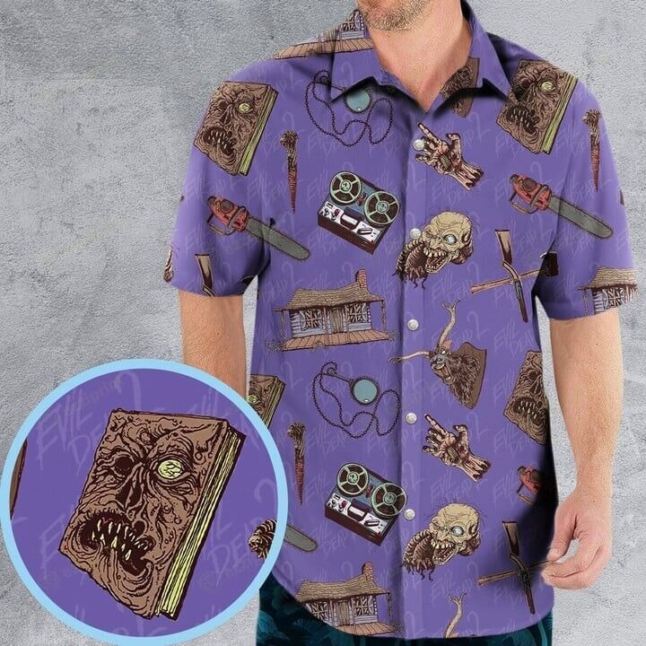 EVIL DEAD HORROR HAWAIIAN SHIRT, Gift For Men, Birthday Gift S-5XL US Size