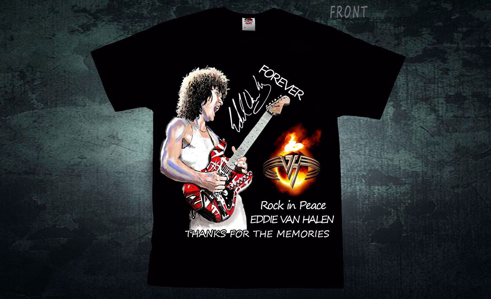 Eddie Van Halen FOREVER Thanks For The Memories T-Shirt