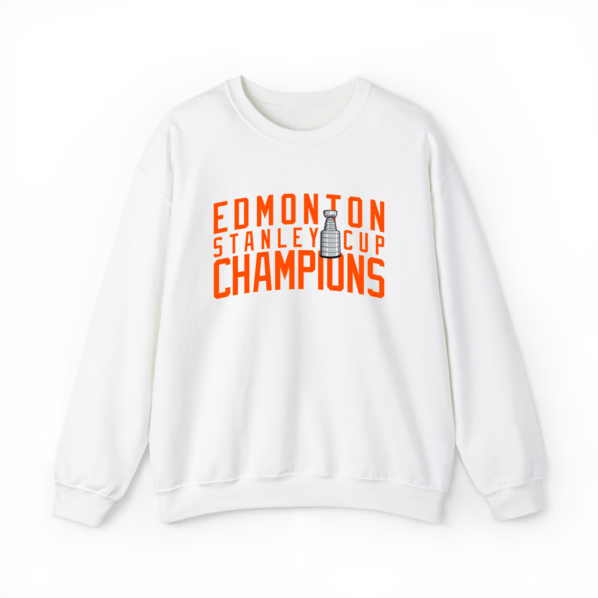 Edmonton - Stanley Cup Champions v2 Unisex Sweatshirt- White