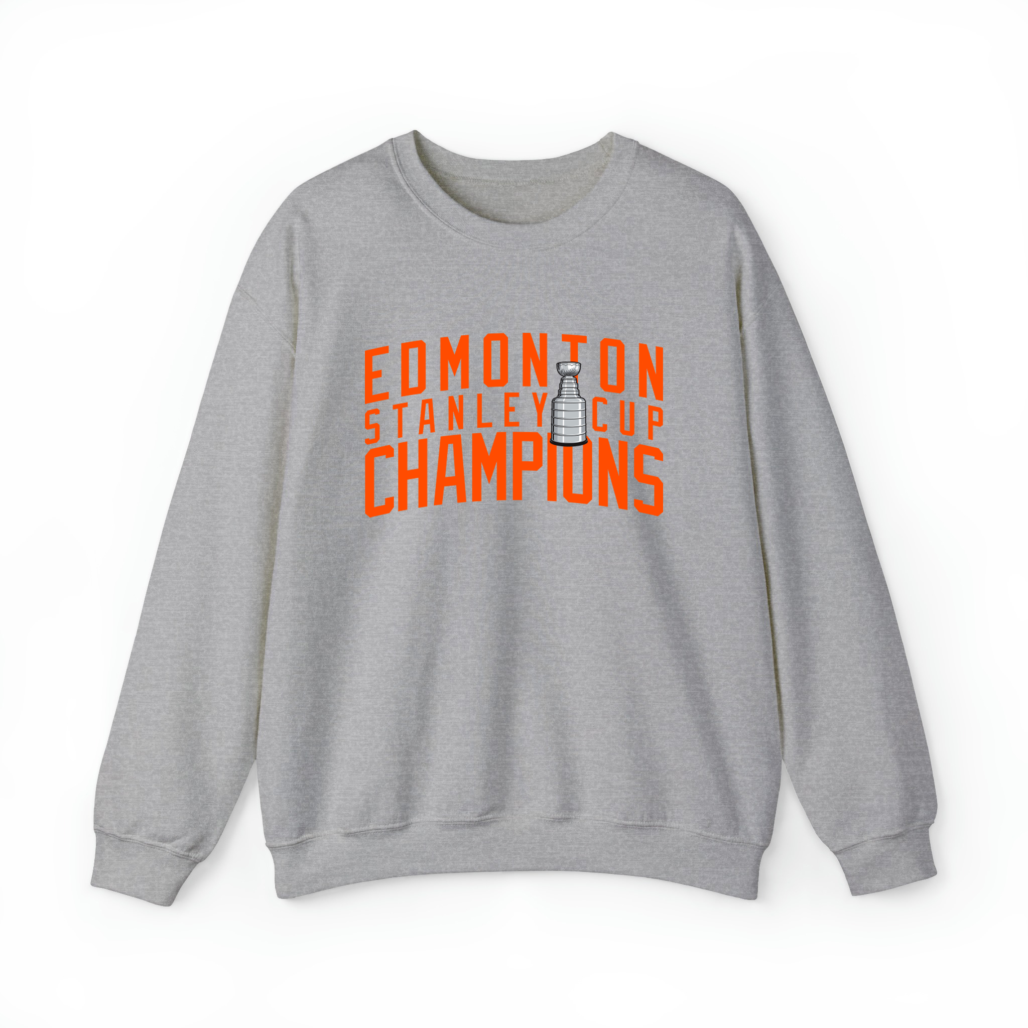 Edmonton - Stanley Cup Champions v2 Unisex Sweatshirt-Sport Grey