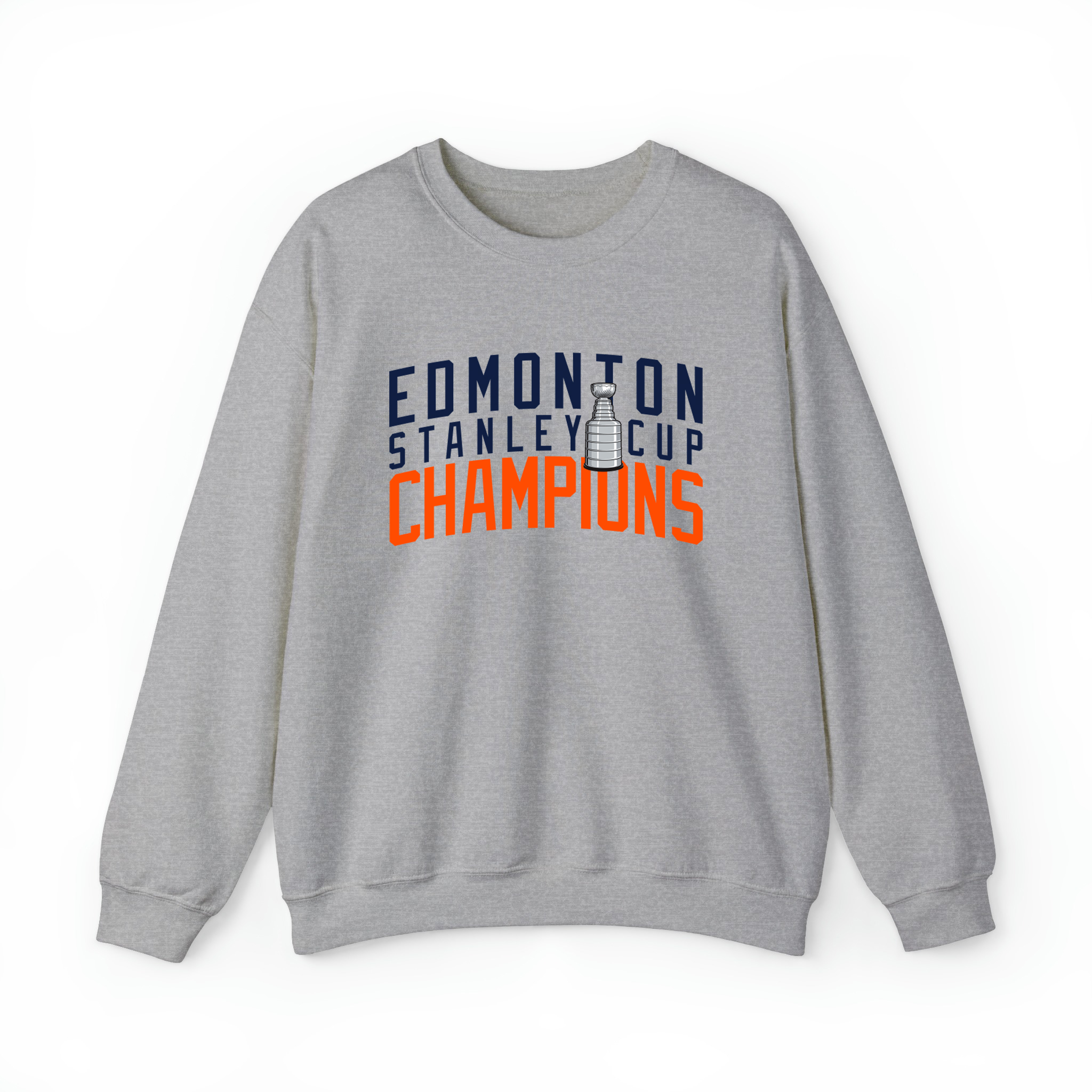 Edmonton - Stanley Cup Champions v3 Unisex Sweatshirt-Sport Grey