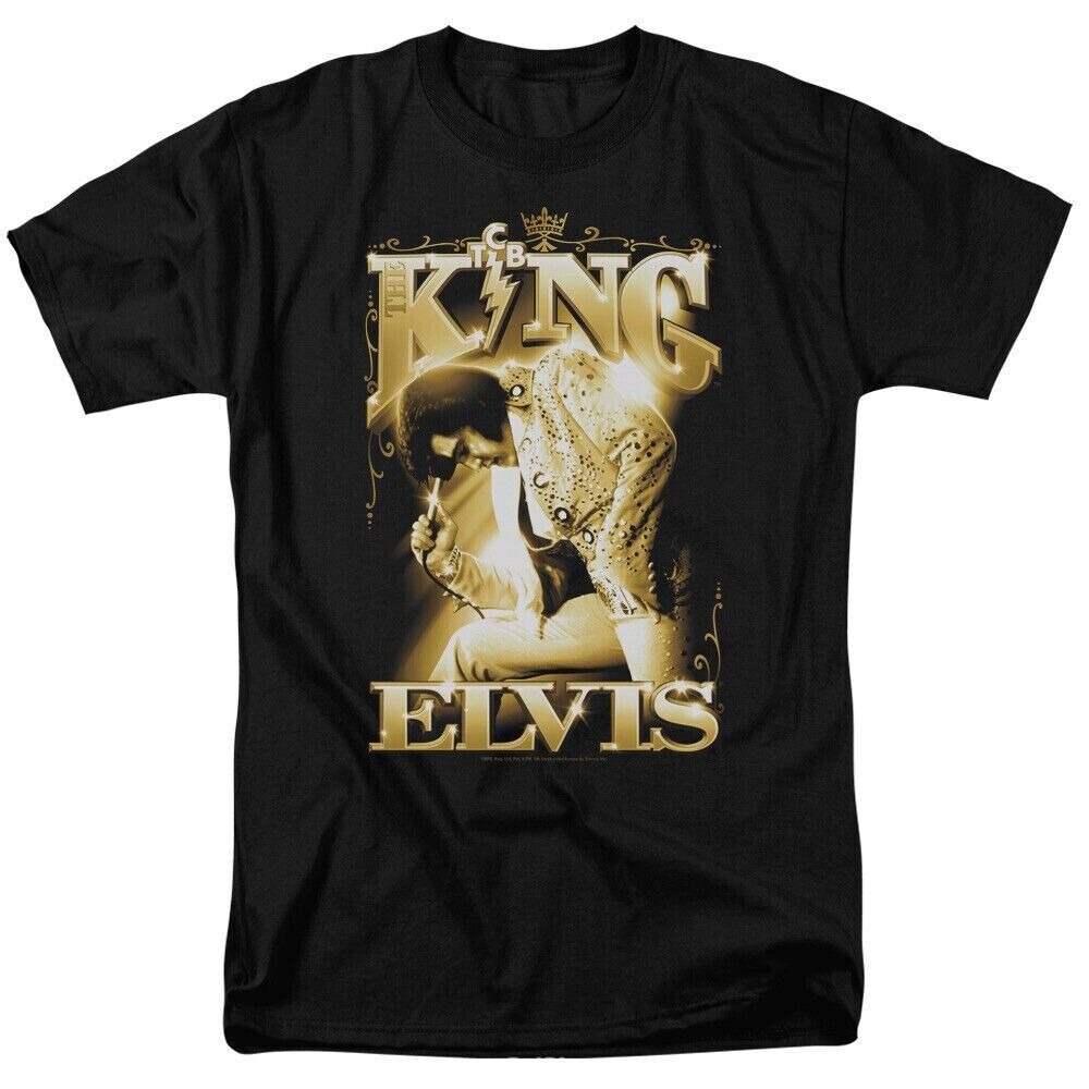 Elvis Presley Elvis Presley The King Licensed Adult T-Shirt - Elvis Presle Tee