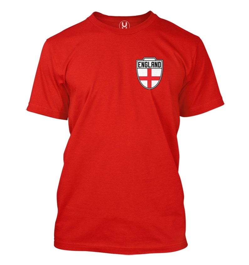 England Soccer Crest Men's T-Shirt - Country Pride Proud Heritage Nationality Compete World Competition Represent Futbol Sports