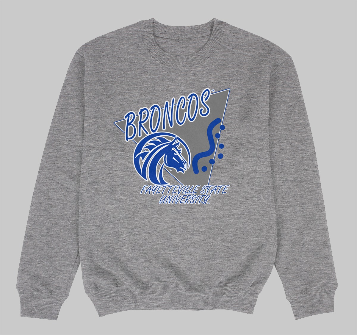 FAYETTEVILLE STATE BEEPER CREWNECK SWEATSHIRT GREY COLOR