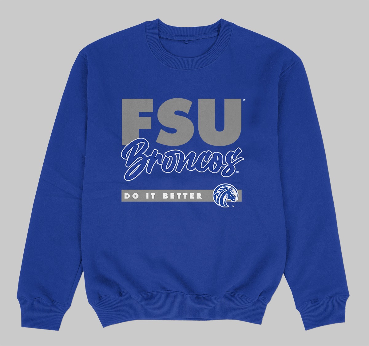 FAYETTEVILLE STATE DOES IT BETTER SWEATSHIRTS BLUE COLOR