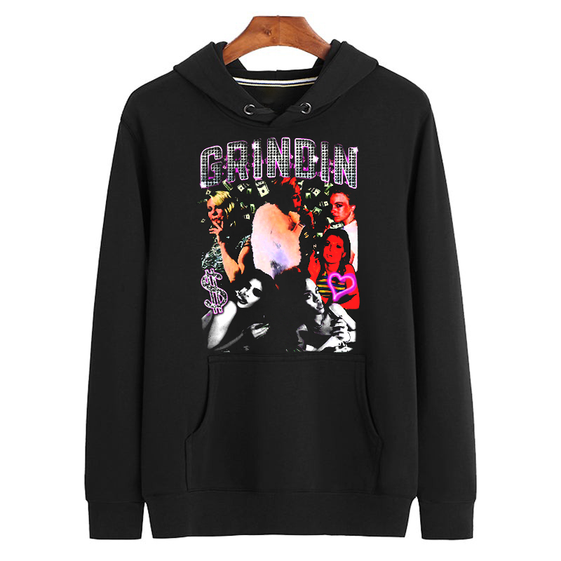 FEMALE GRINDERS  Vintage Retro Bootleg Unisex Hoodie 