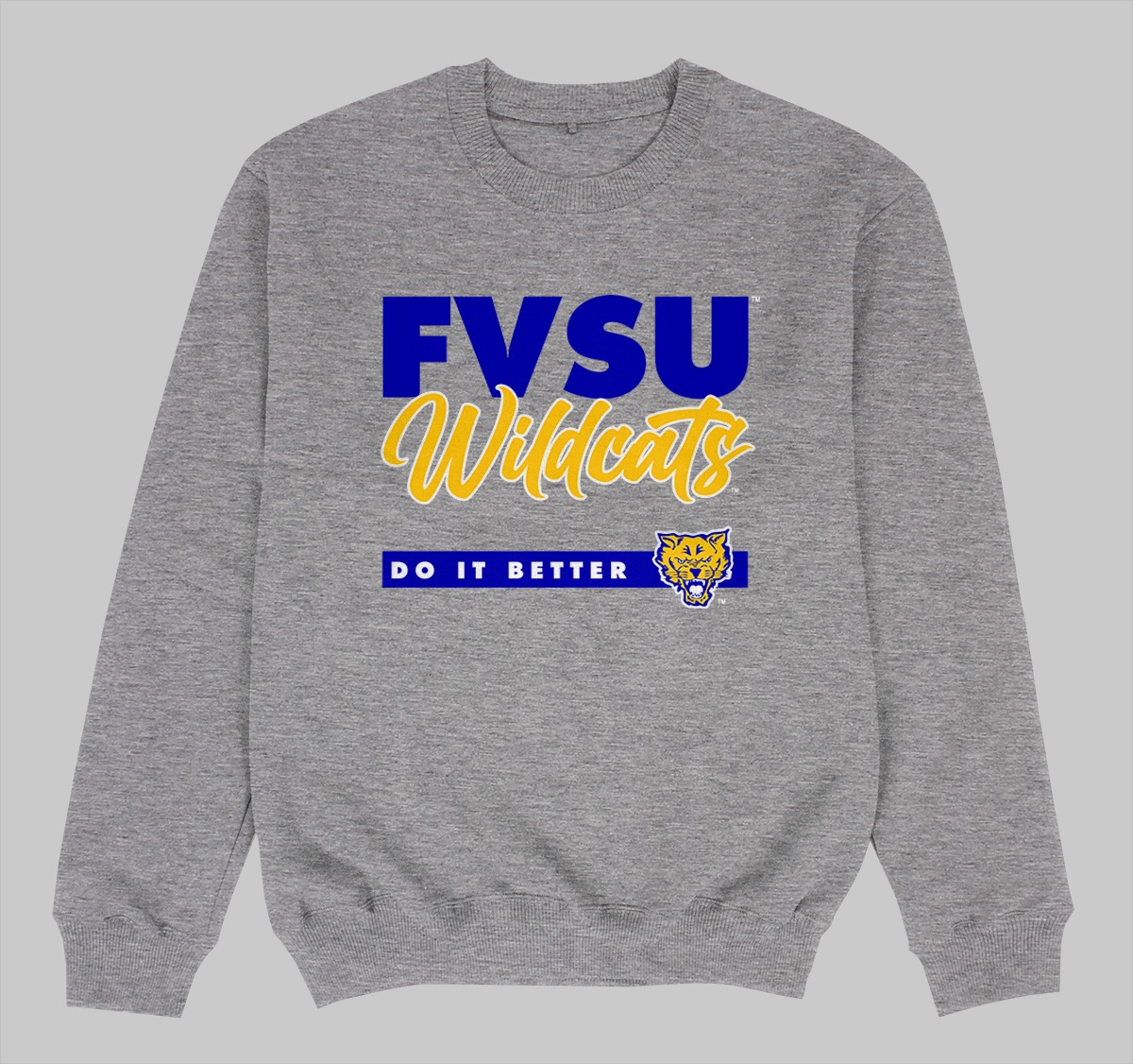 FVSU DOES IT BETTER SWEATSHIRTS GREY COLOR