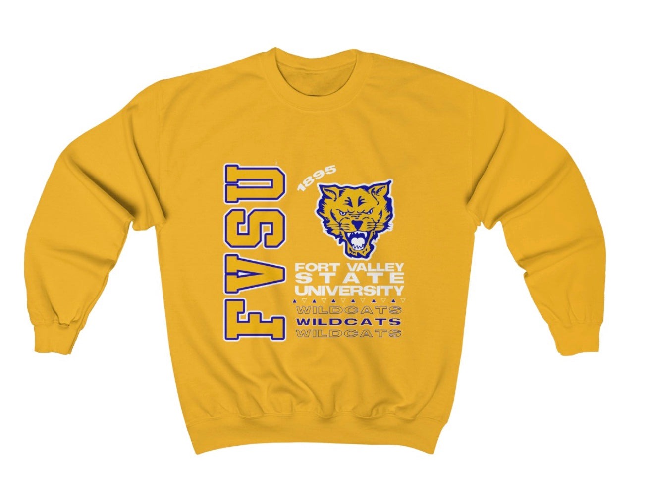 FVSU TOUR UNISEX HEAVY BLEND CREWNECK SWEATSHIRT GOLD COLOR