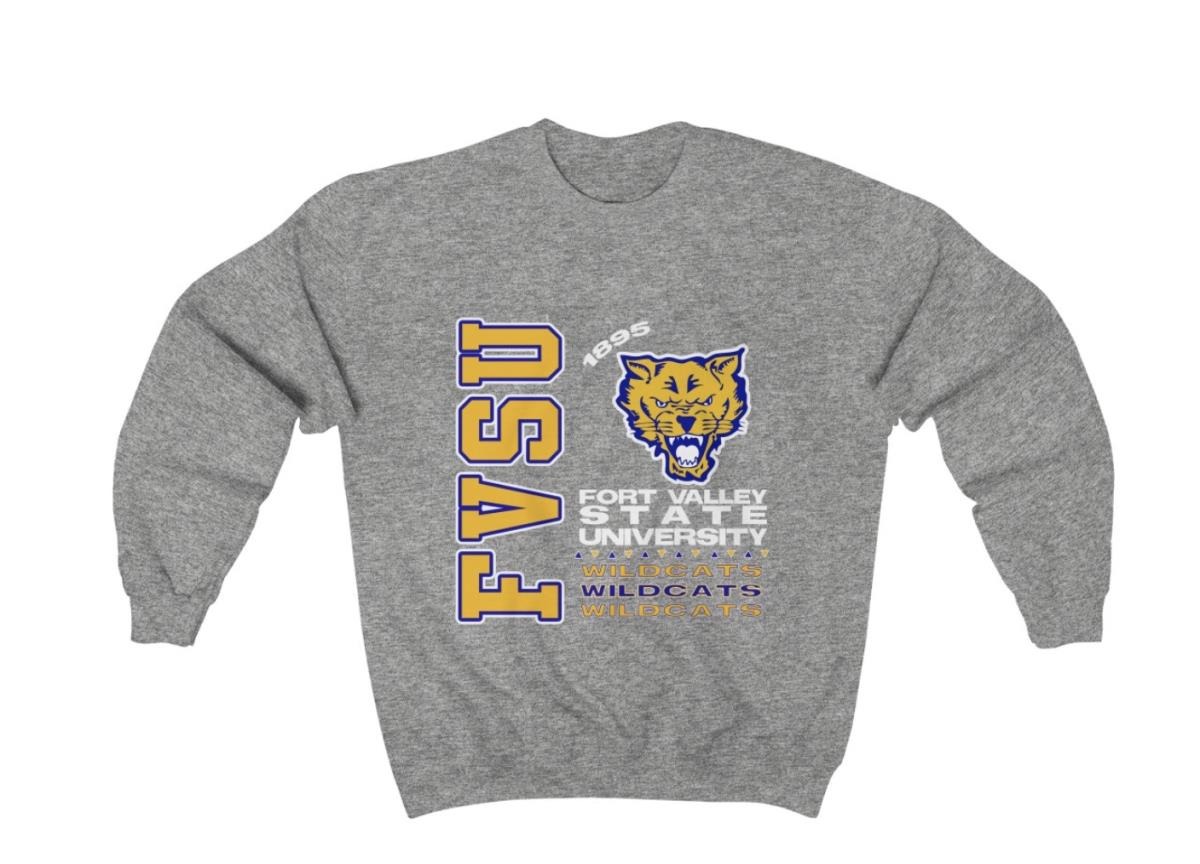 FVSU TOUR UNISEX HEAVY BLEND CREWNECK SWEATSHIRT GREY COLOR