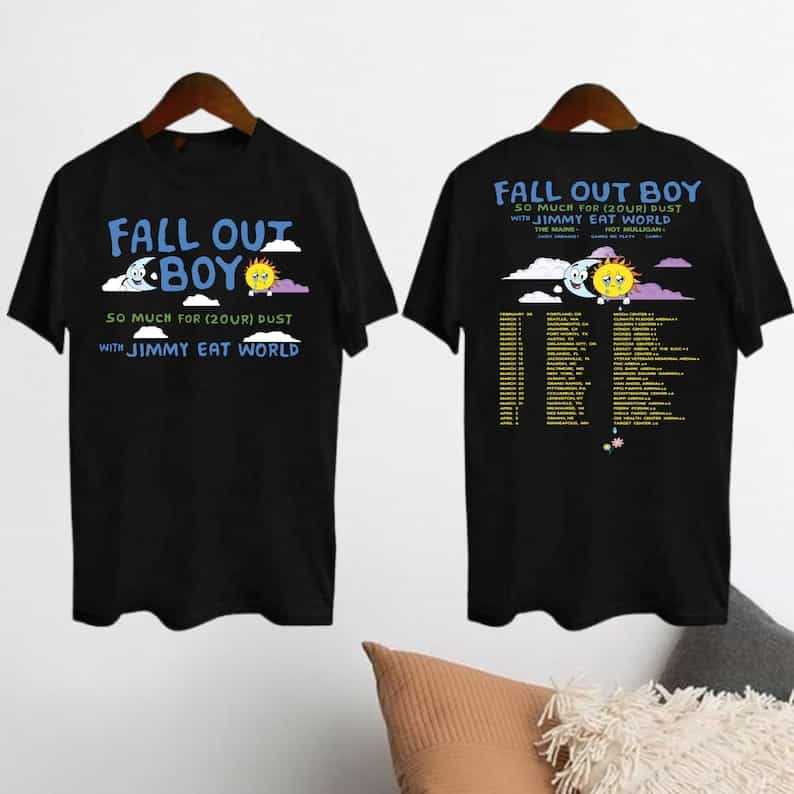 Fall Out Boy Concert Tour 2024 T-Shirt, Fall Out Boy Band Unisex T-Shirt Black