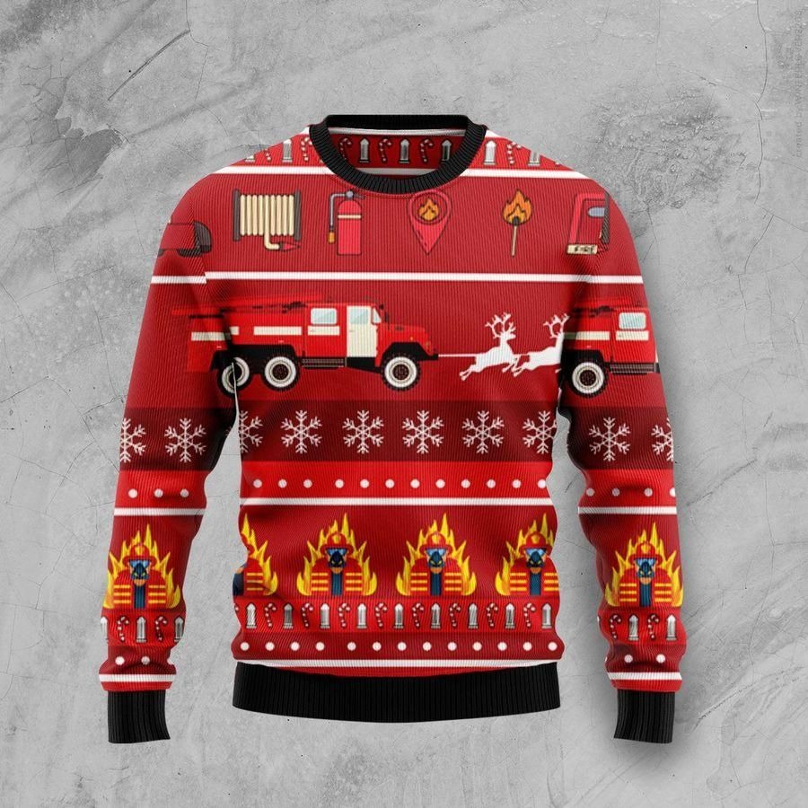 Firefighter Ugly Christmas Sweater