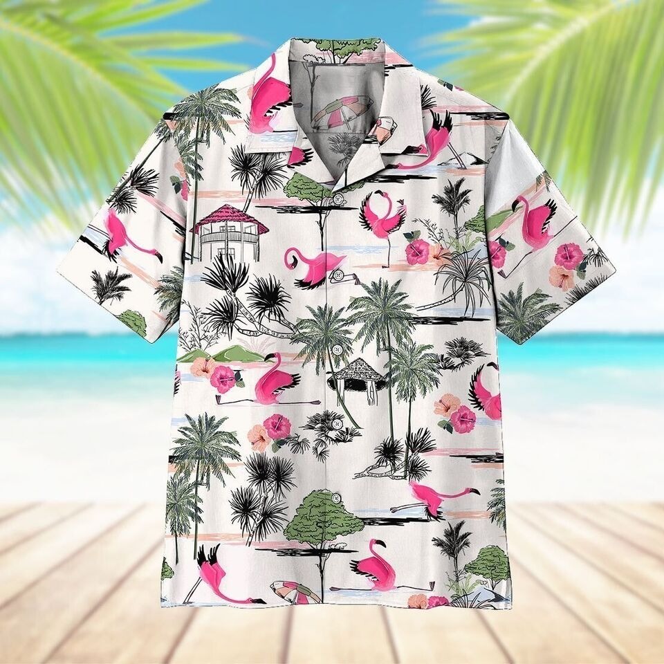 Flamingo Yoga Unisex Hawaiian Shirt For Fan, Hawaii Beach Shirt, S-5XL US SIZE