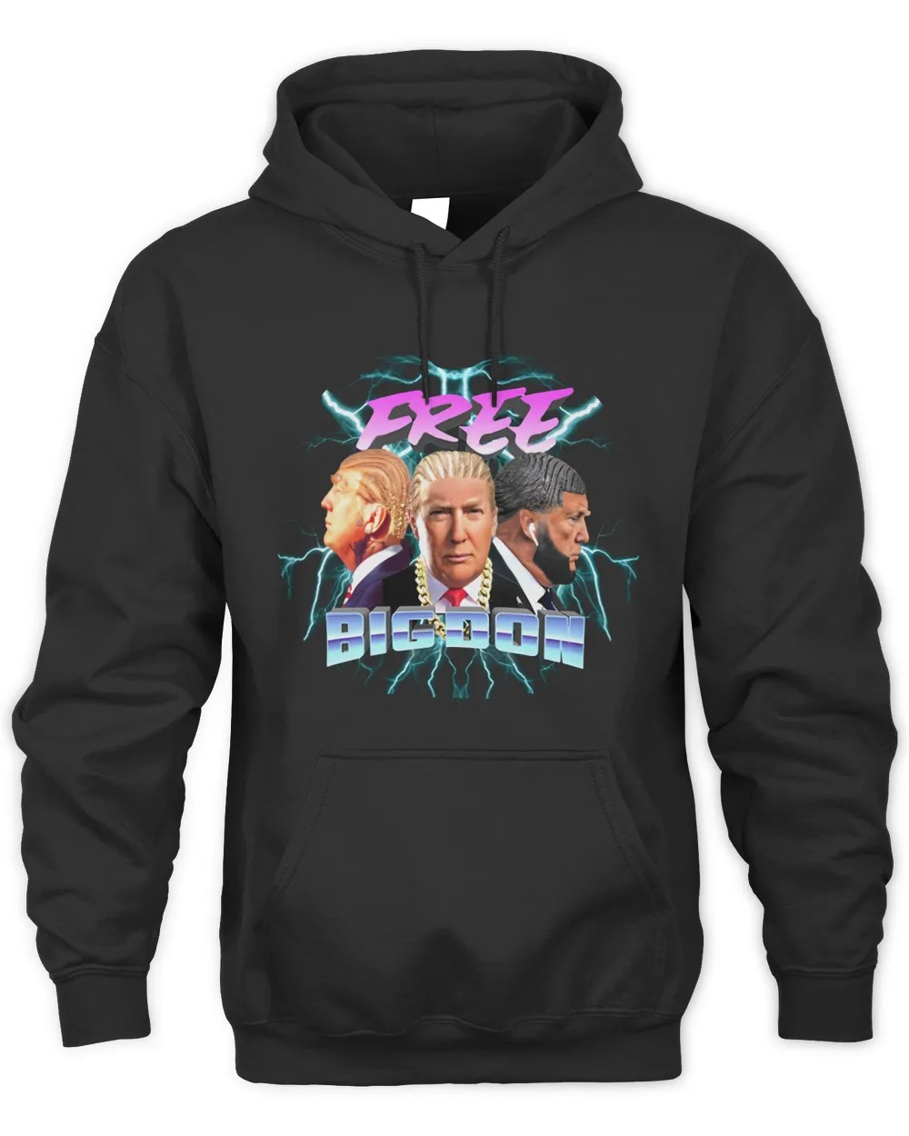 Fleccas Talks Merch Store Free Big Don Unisex Hoodie-Black