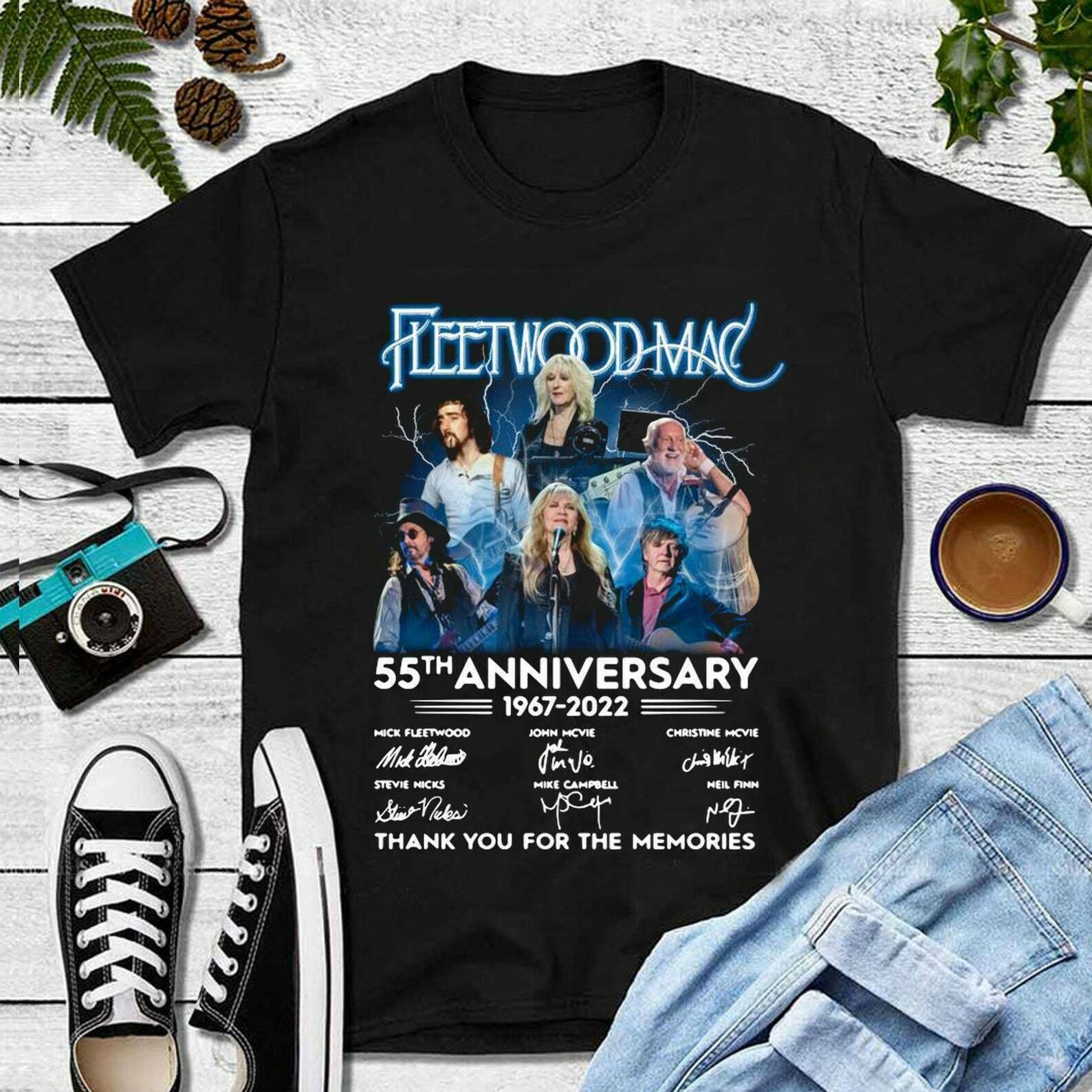 Fleetwood Mac 55th Anniversary 1967-2022 Signatures Shirt Thanks For The Memorie