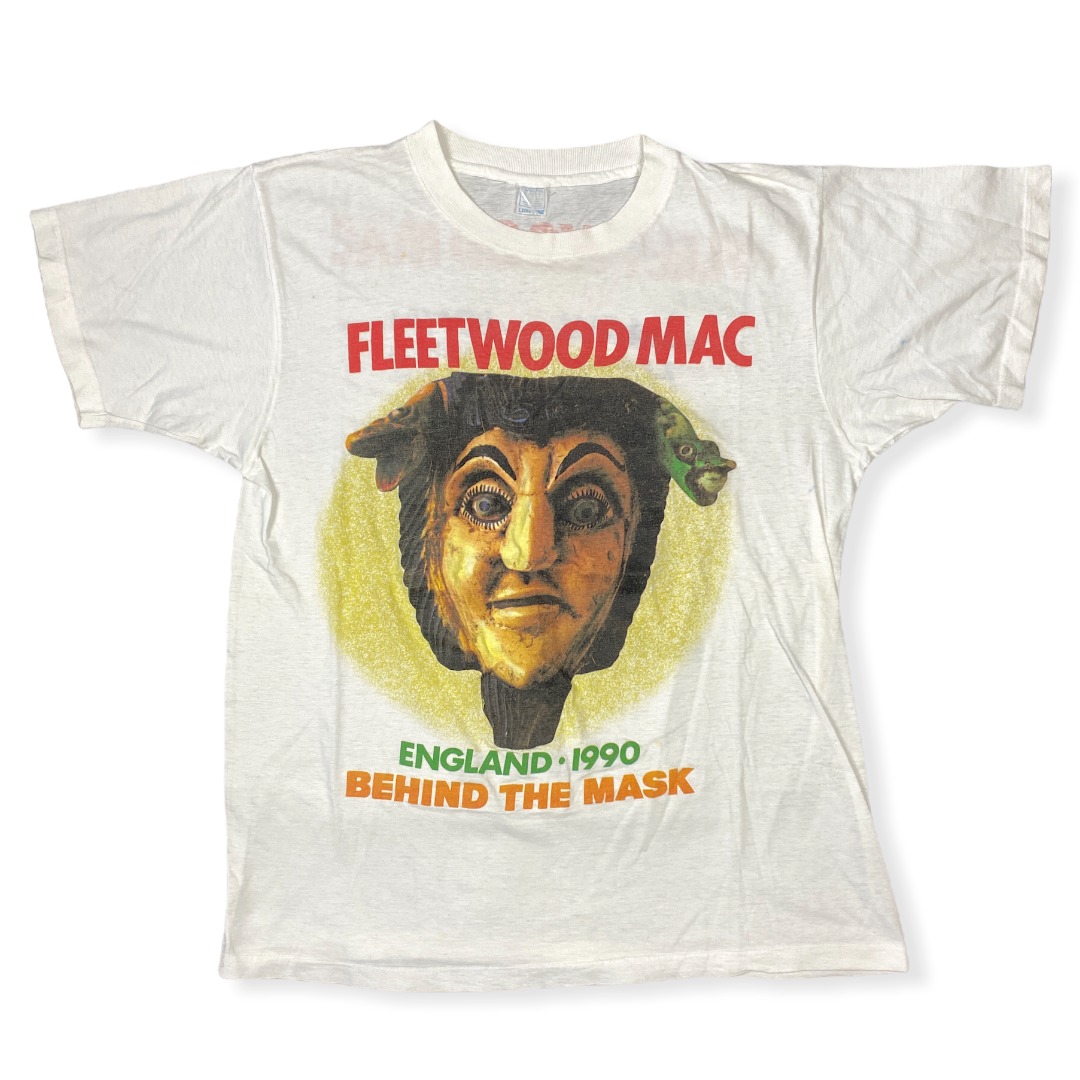 Fleetwood Mac Behind the Mask Tour 1990 London T-Shirt White Double Vintage