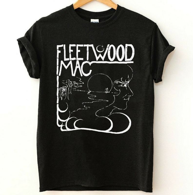 Fleetwood Mac T-shirt Vintage Black Cotton Tee Unisex Shirt Gift Men Women HOT