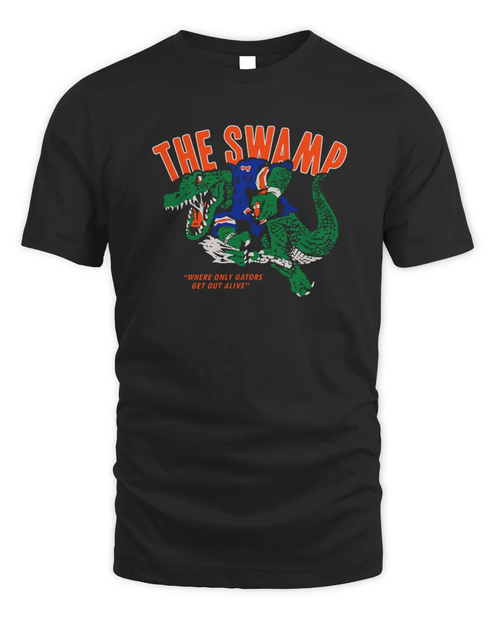 Florida Football Team The Swamp Retro Florida Gators T Shirt-Black