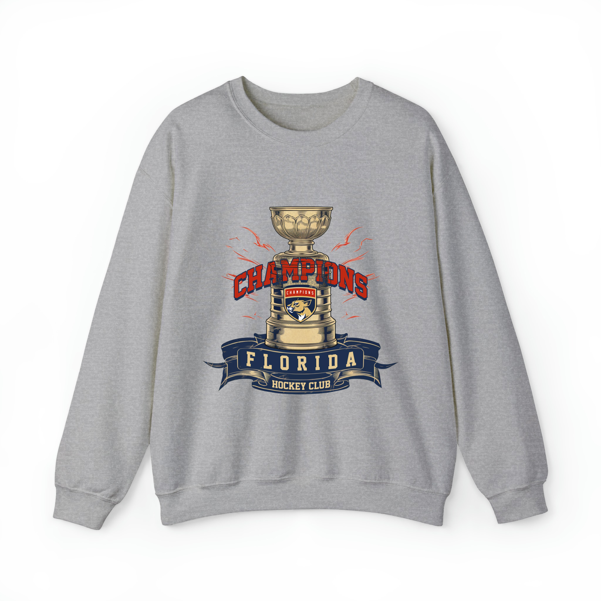 Florida Hockey Champions Unisex Sweatshirt-Sport Grey