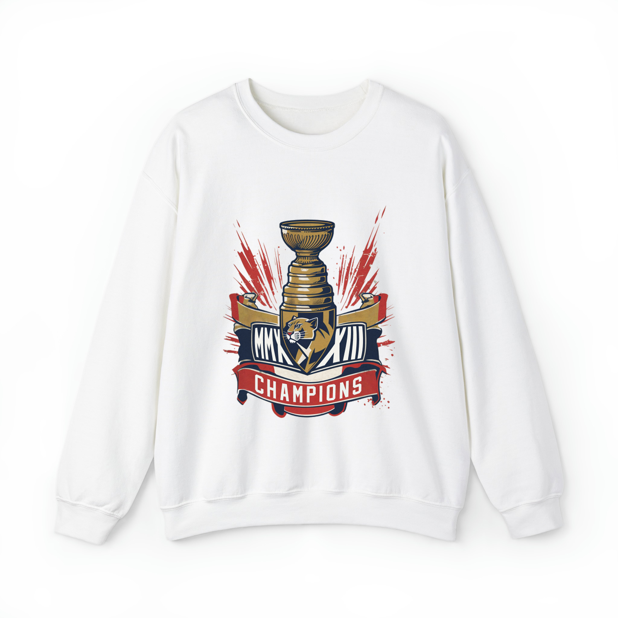 Florida Hockey Champions Vintage Unisex Sweatshirt- White