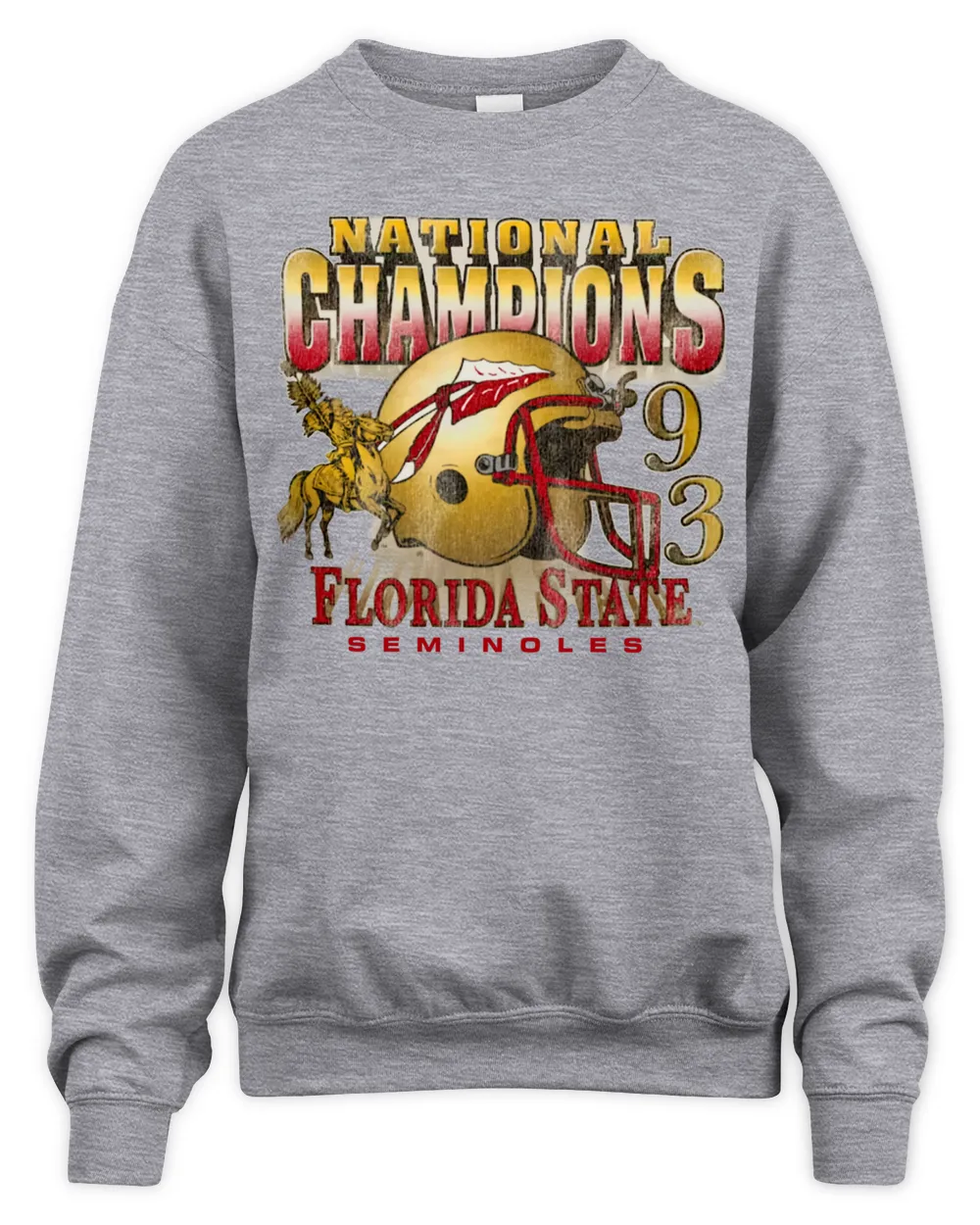 Florida State Seminoles Original Retro Brand Retro Unisex Sweashirt-Sport Grey