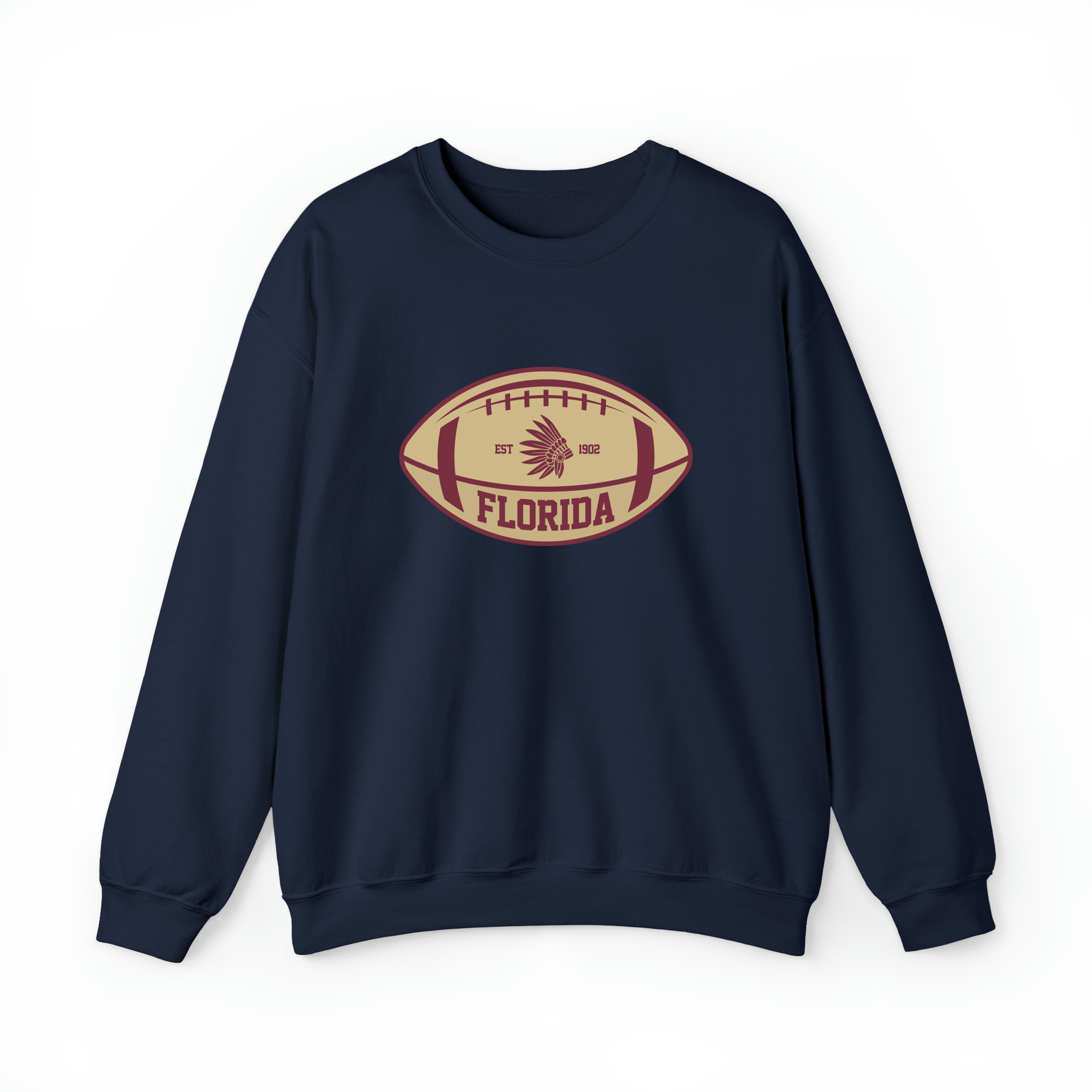 Florida Team Colors Football Unisex Sweatshirt-Navy