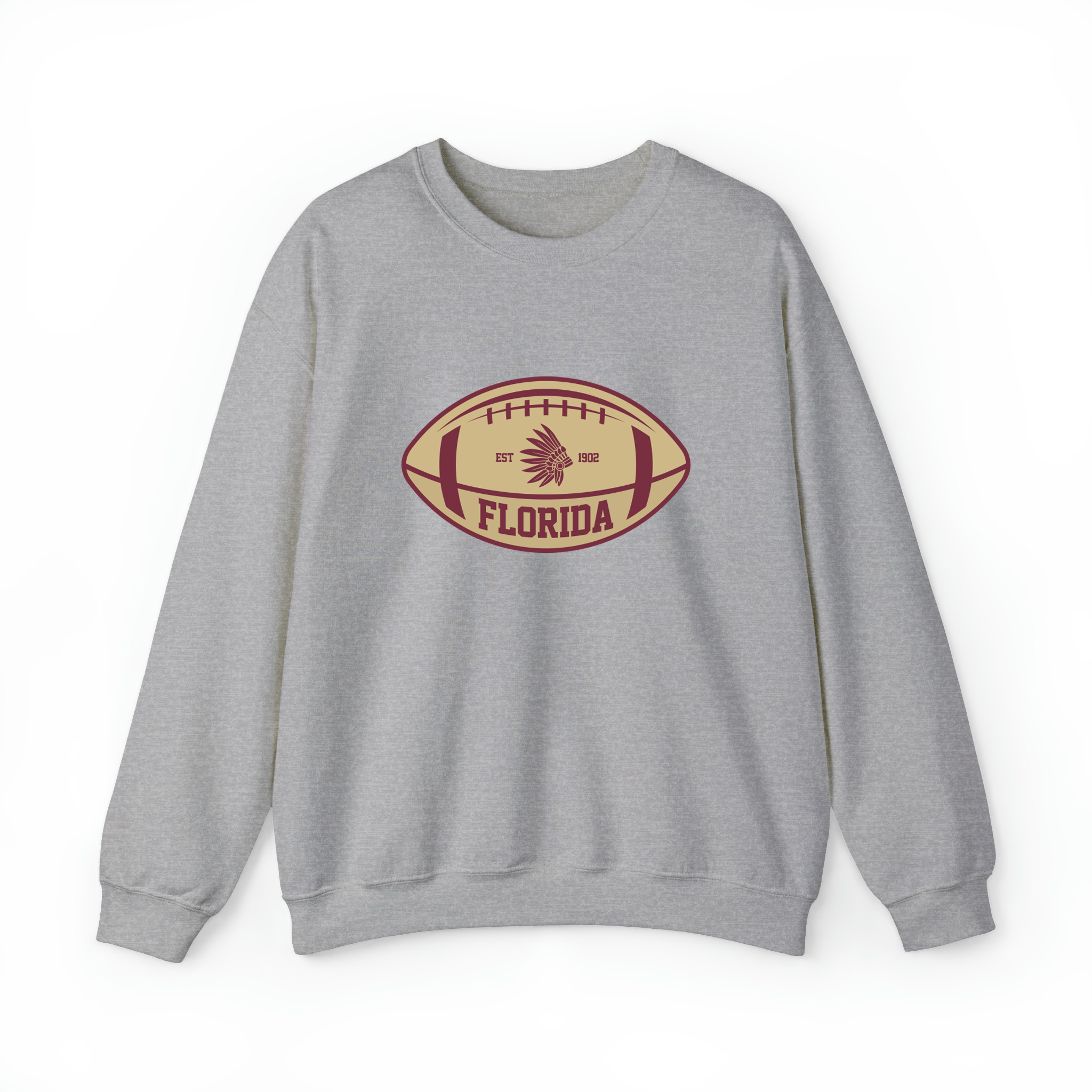 Florida Team Colors Football Unisex Sweatshirt-Sport Grey