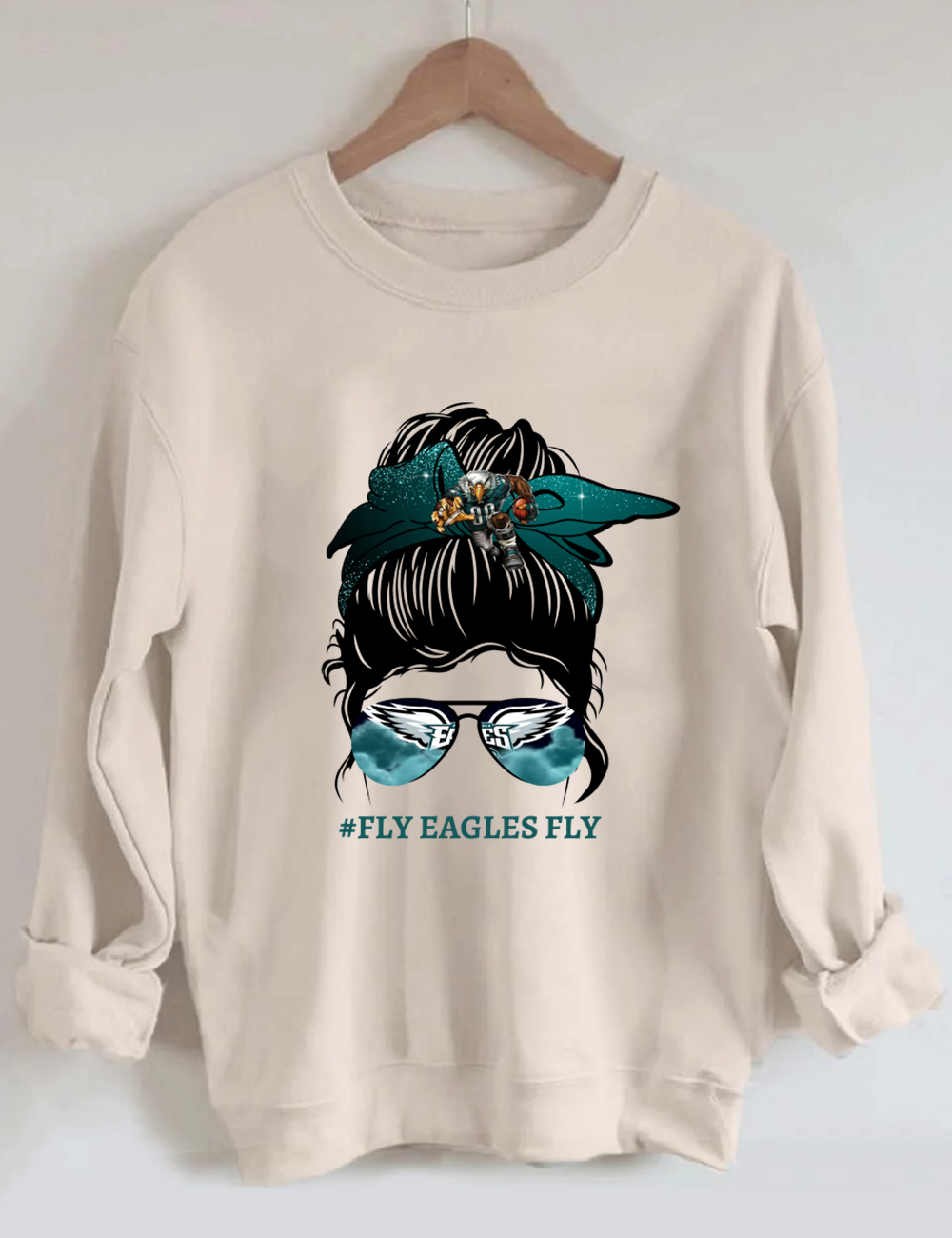 Fly Eagles Fly Football Unisex Sweatshirt Sand