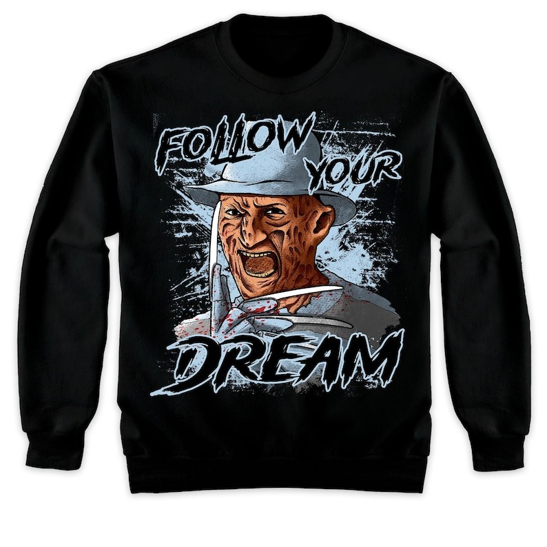 Follow Your Dream Graphic Unisex Sweatshirt-Black