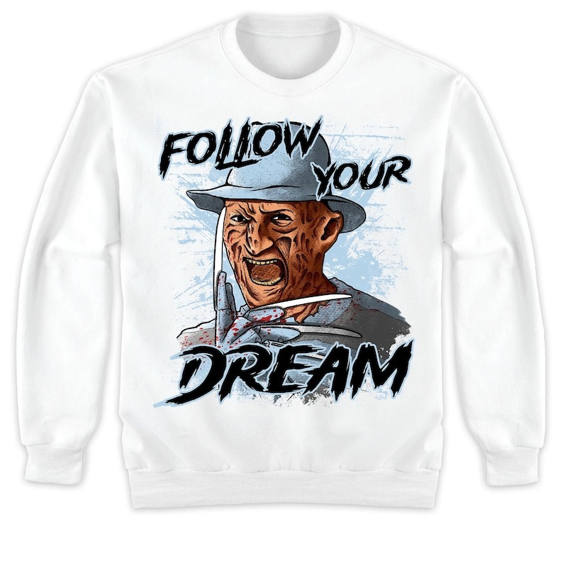 Follow Your Dream Graphic Unisex Sweatshirt-White