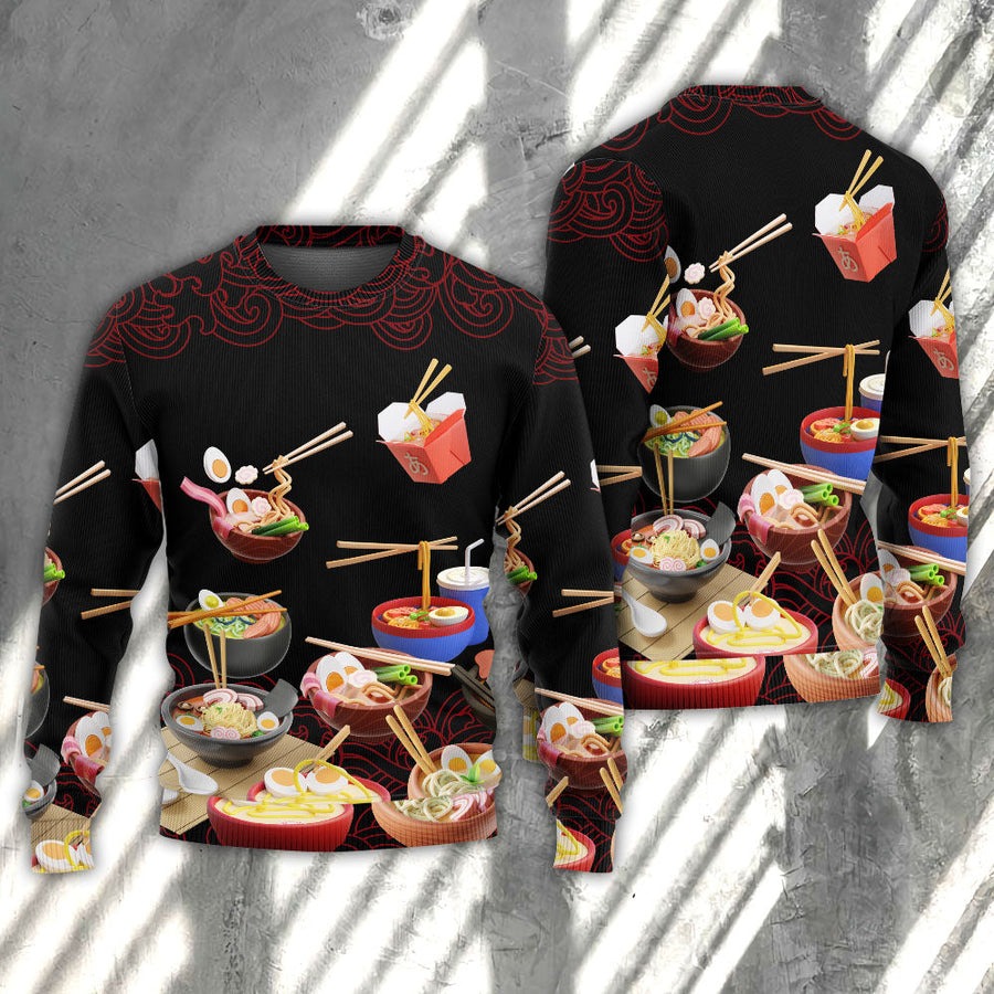 Food Ramen Fast Food Delicious - Sweater - Ugly Christmas Sweaters