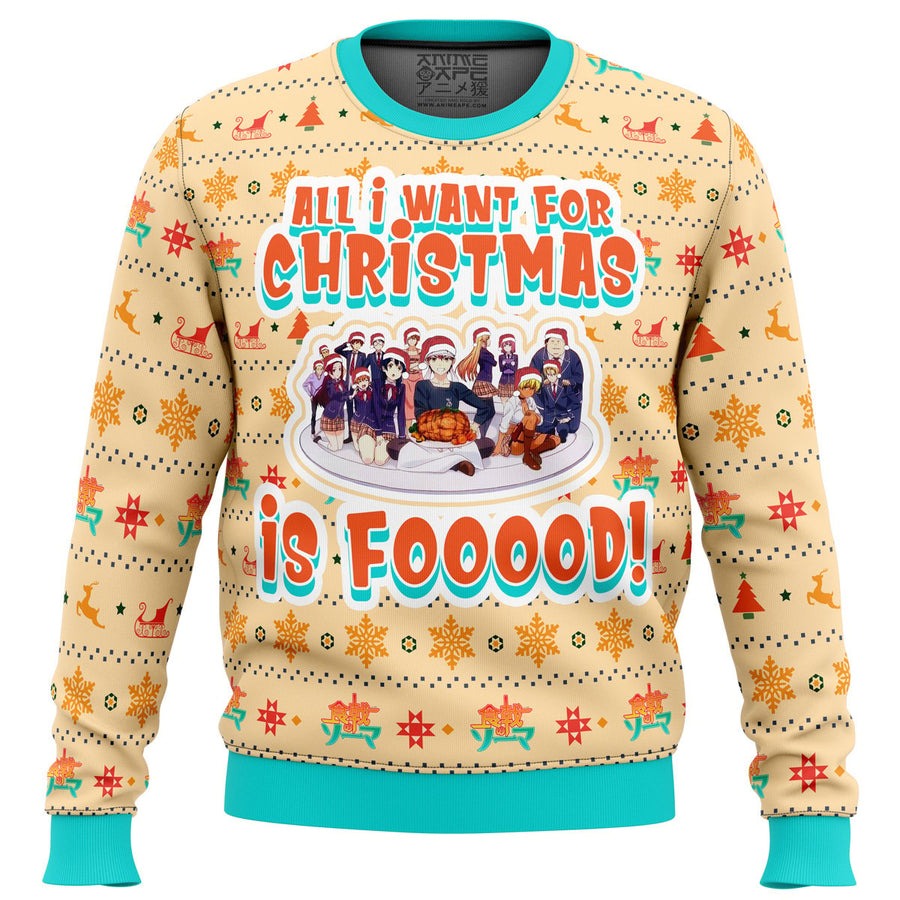 Food Wars Culinary Academy Ugly Christmas Sweater - OwlsMatrix