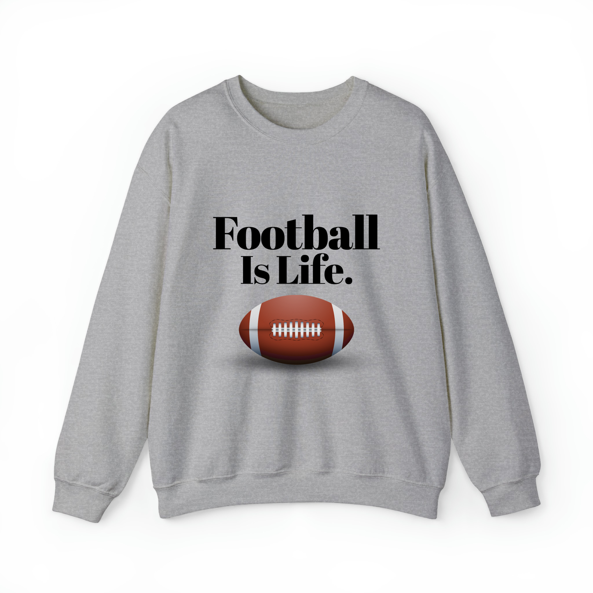 Football Is Life Unisex Sweatshirt-Sport Grey