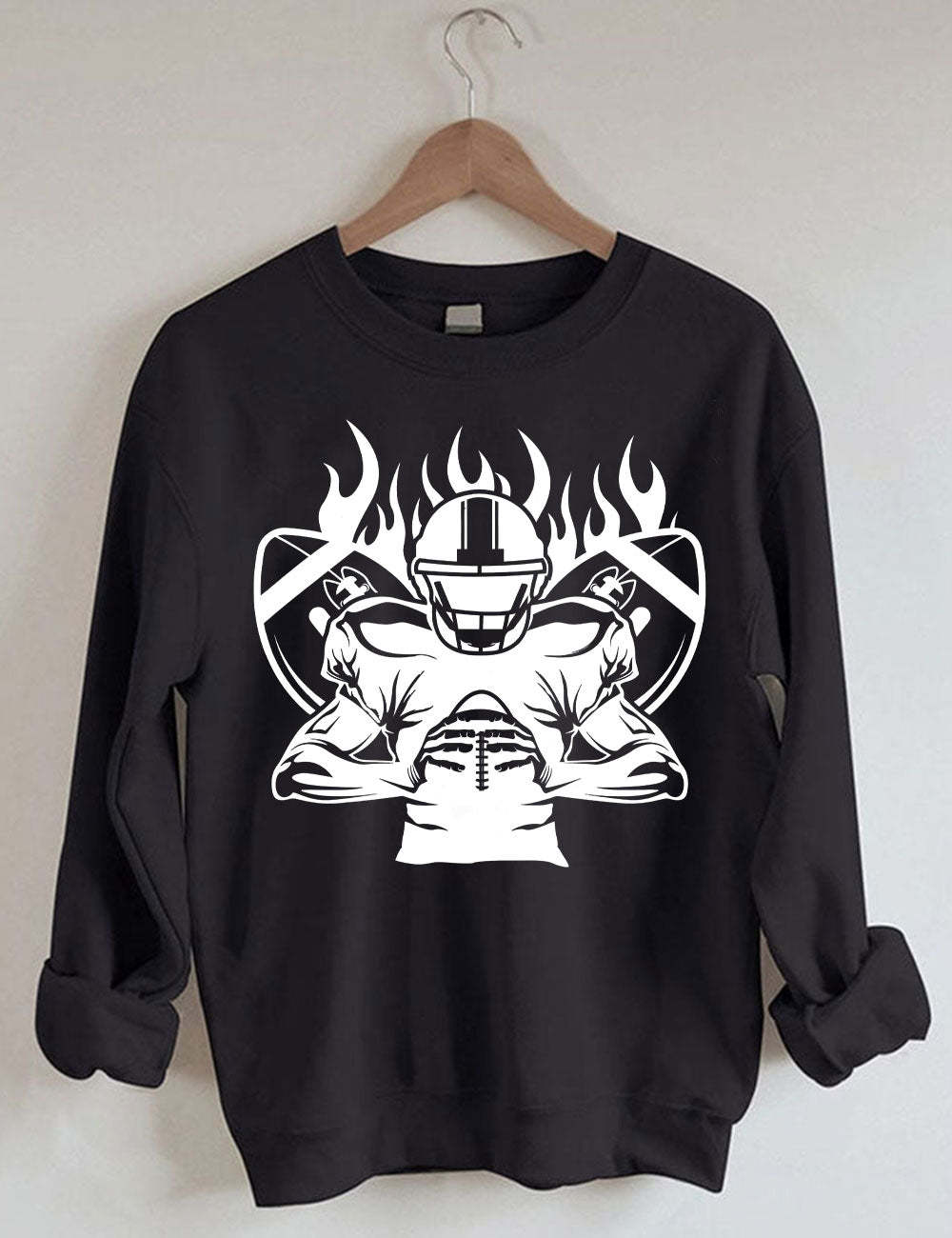 Football Player Unisex Sweatshirt Black