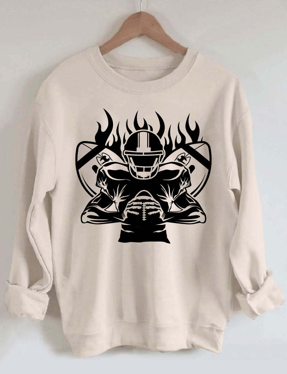 Football Player Unisex Sweatshirt Sand